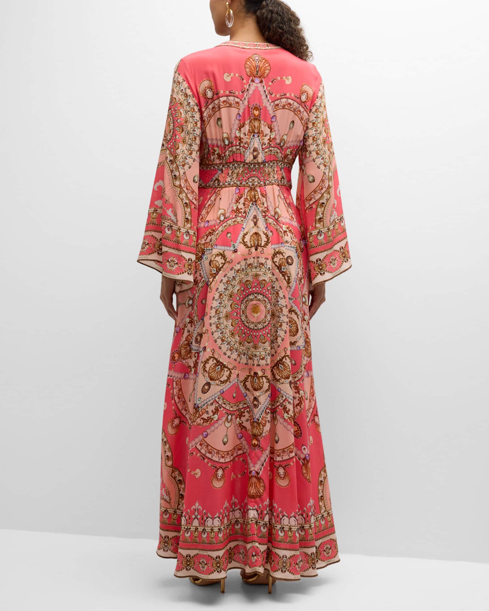 Camilla Shell Games Kimono-Sleeve Maxi Dress Coverup | Neiman Marcus