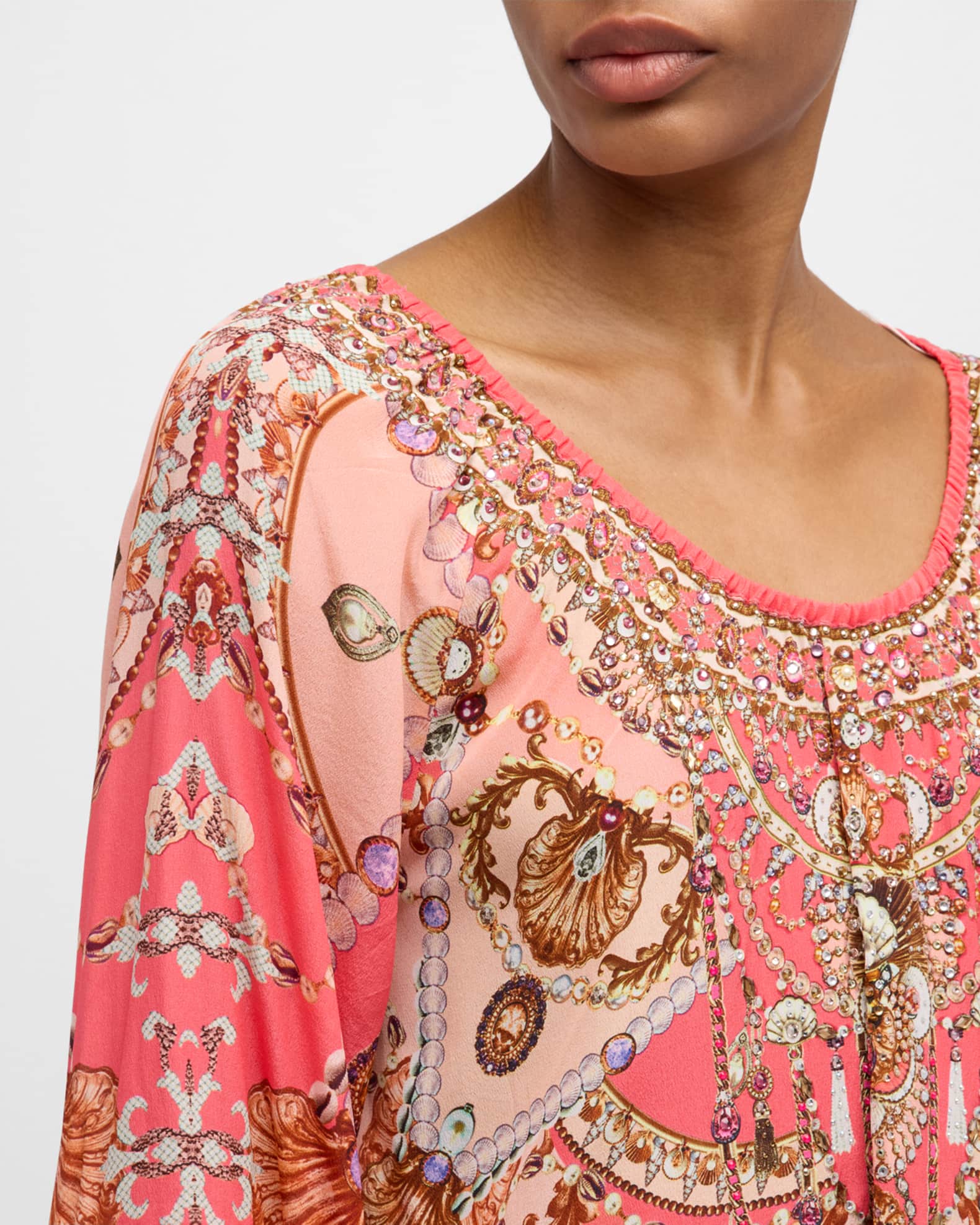 Camilla Shell Games A-Line Frill Dress | Neiman Marcus