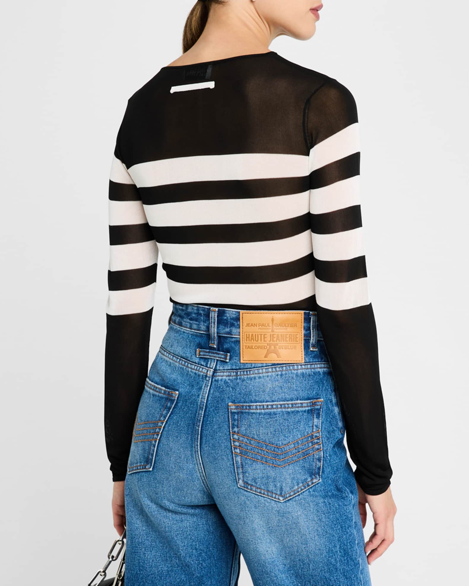 Transparent Mariniere Intarcia Signature Long-Sleeve Top