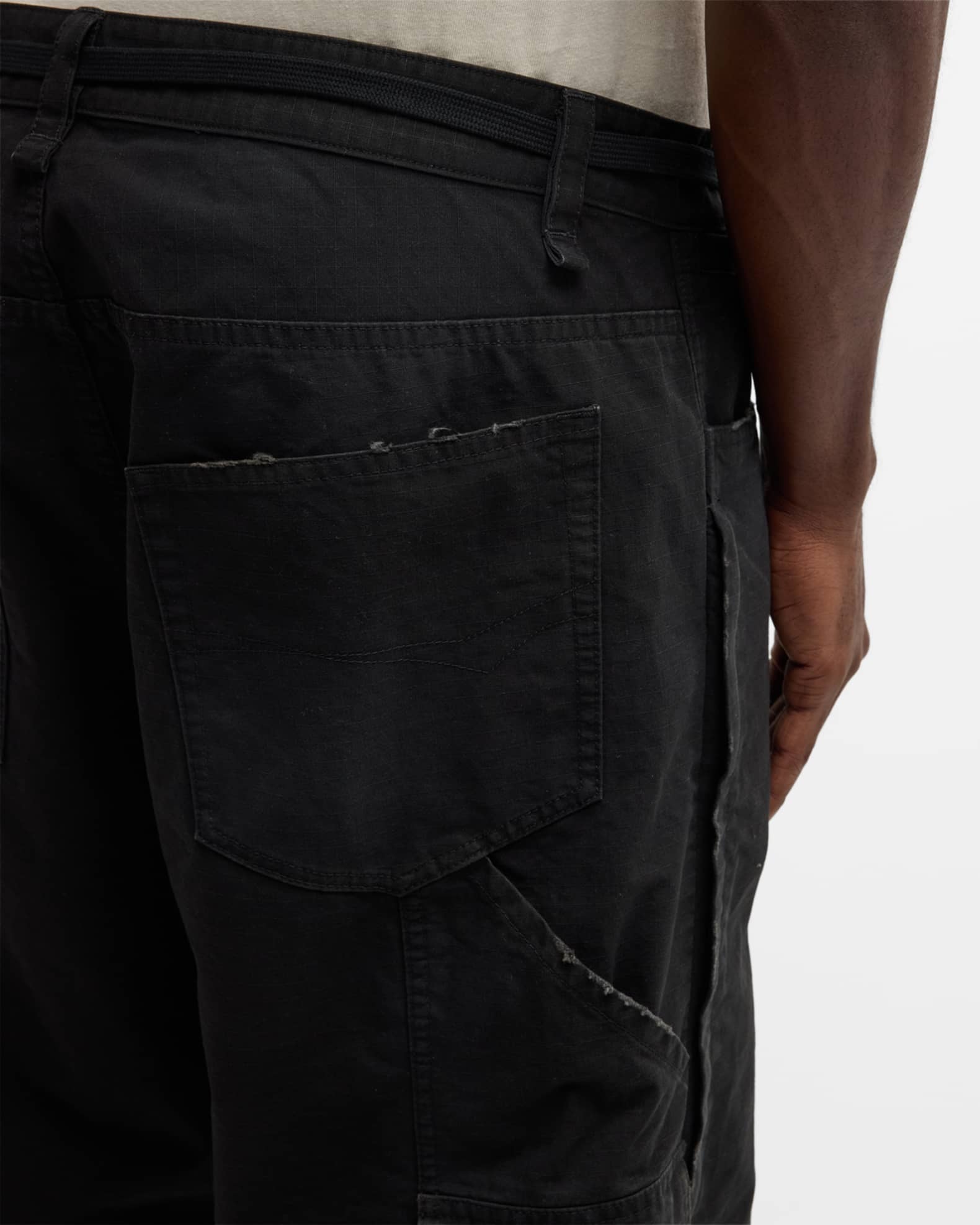 送料関税込【BALENCIAGA】Cotton ripstop and denim cargo pants Cotton ripstop and denim cargo pants in multicoloured