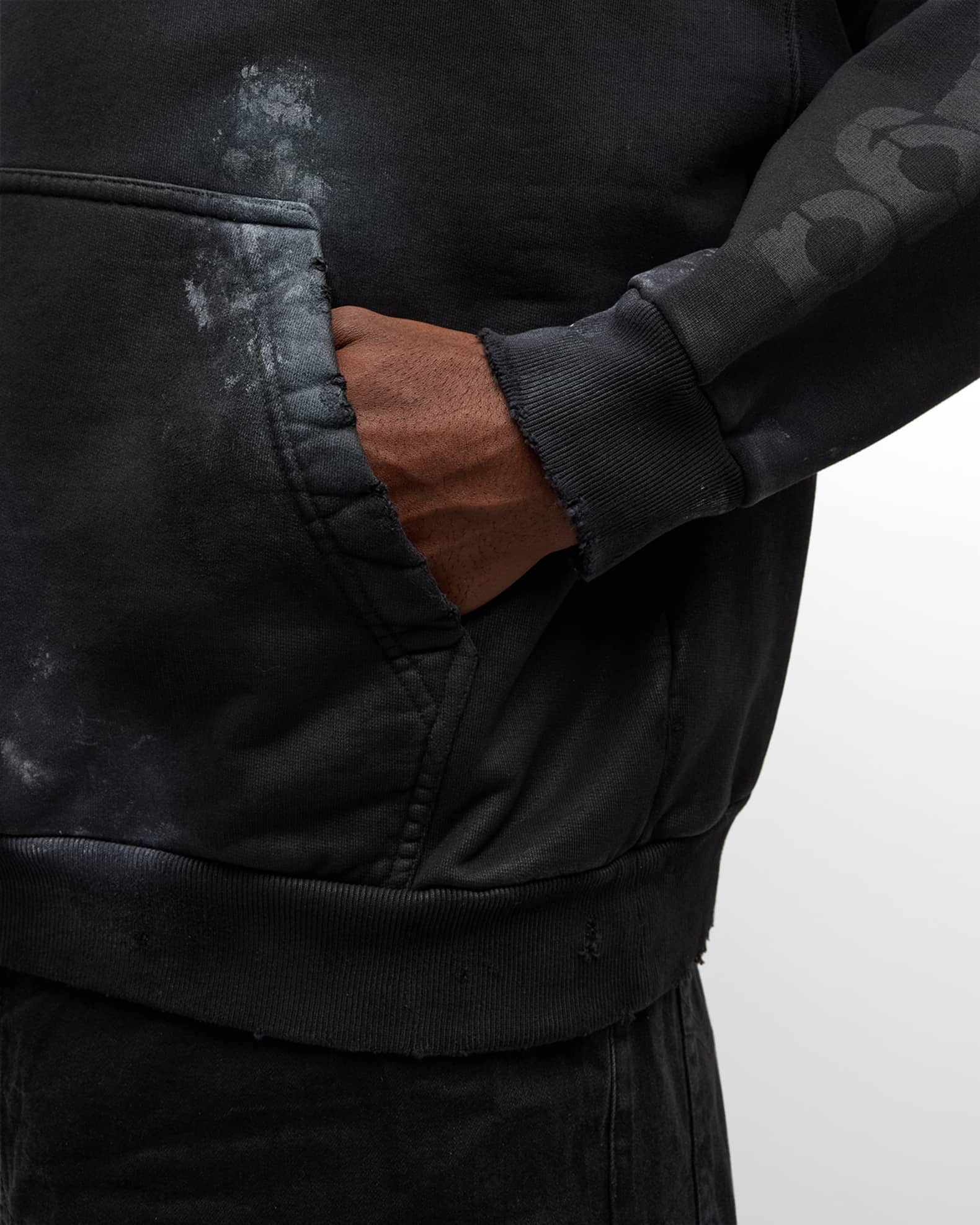 関税込み】Balenciaga ブラック 3B Stencil フーディ Balenciaga