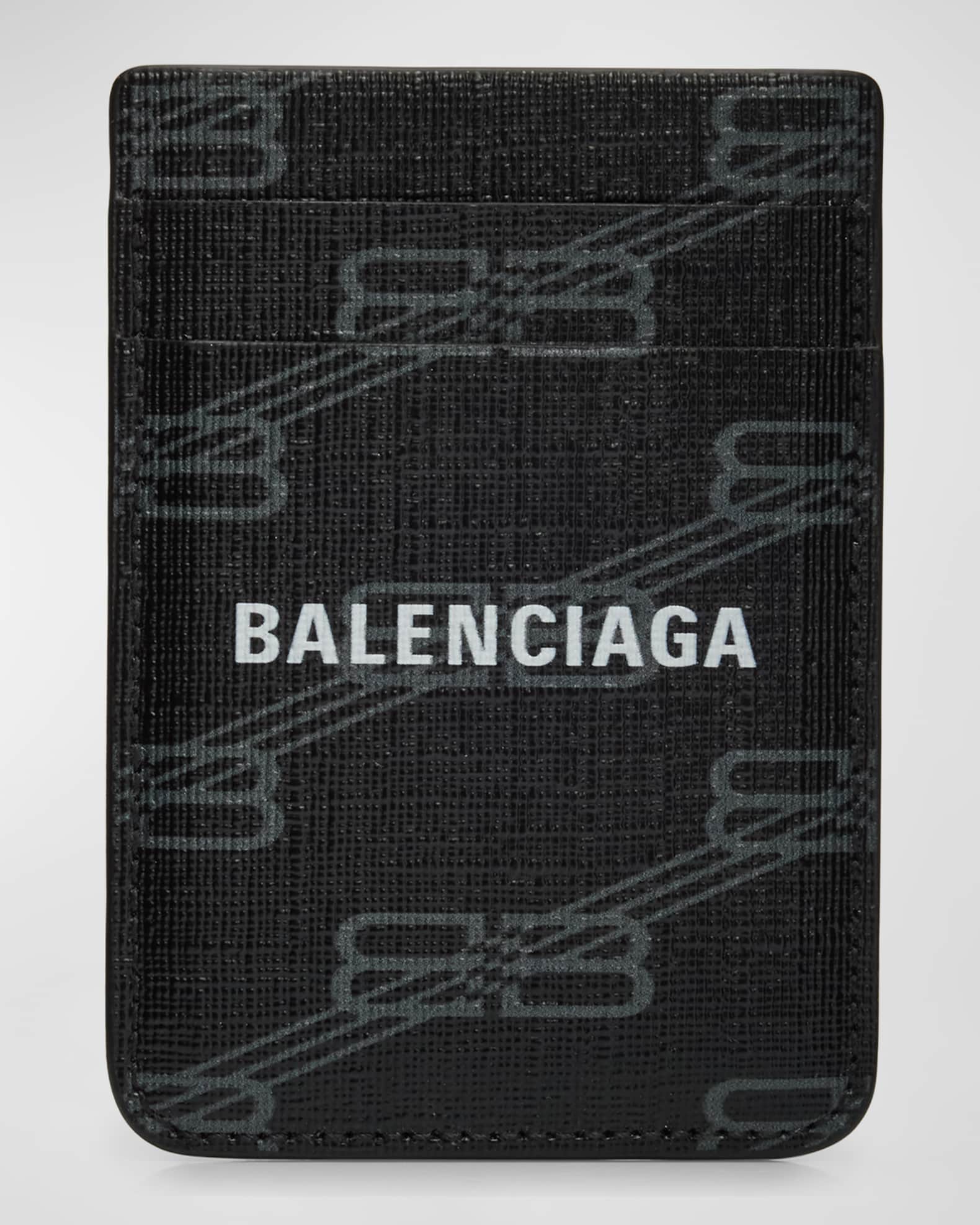 Men's BB Monogram Coated Canvas Magnet Card Holder 0