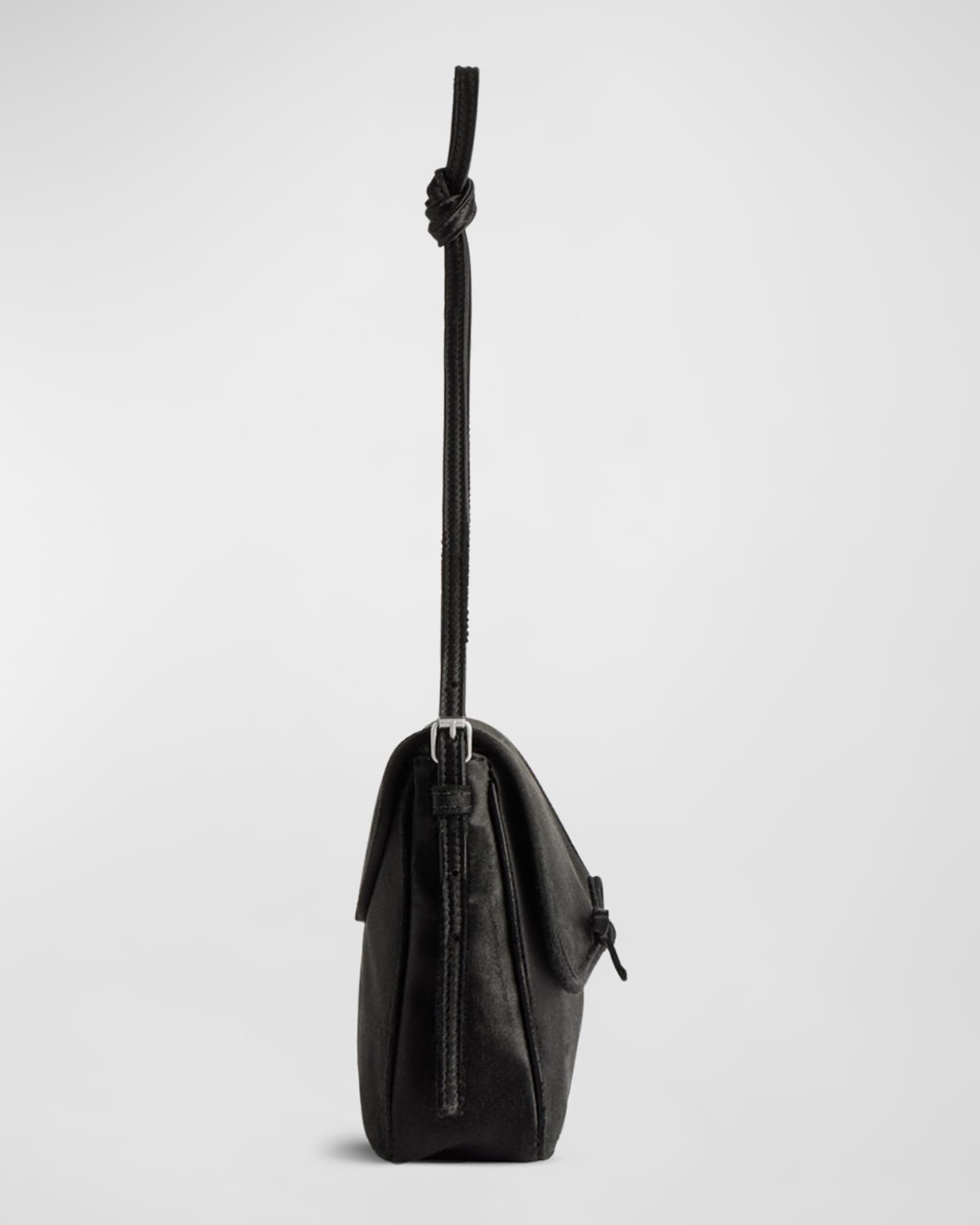 Leopolda Distressed Satin Pochette Shoulder Bag - Thumbnail 2