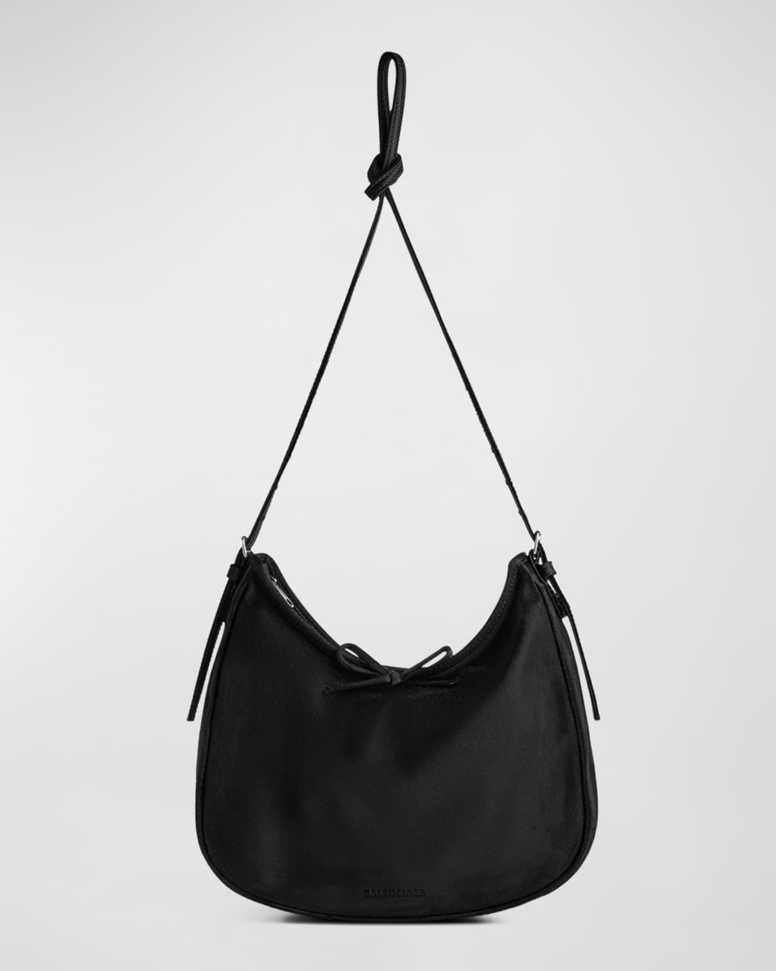 Leopolda Small Distressed Satin Hobo Bag