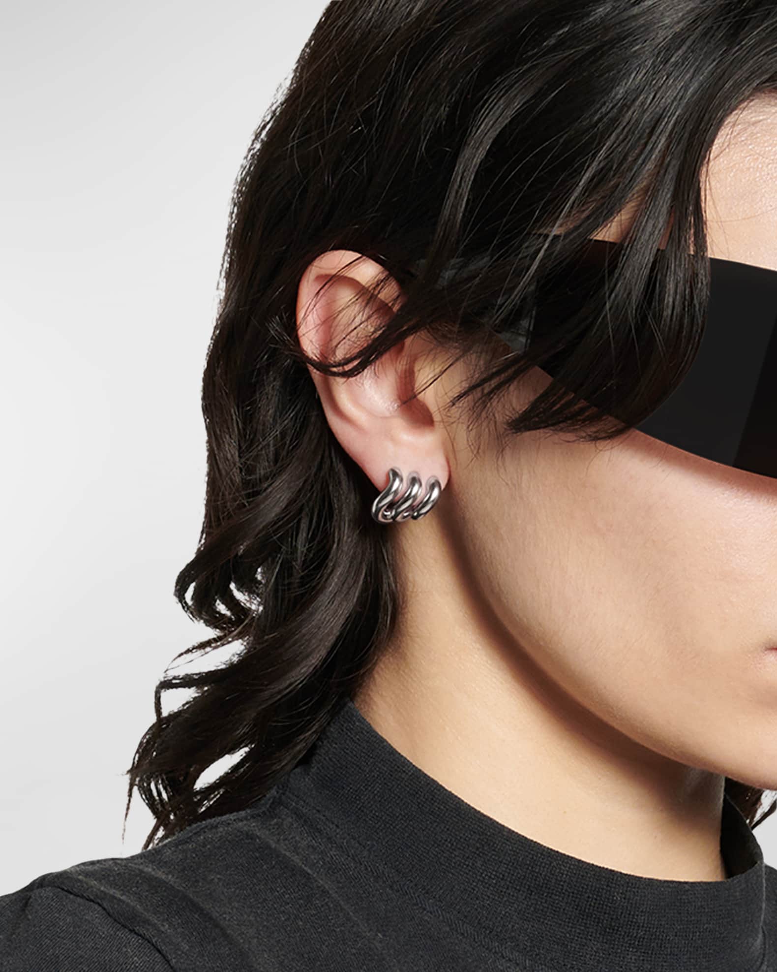 日本最級 Loop Balenciaga Trio Marcus Neiman | Silver Earrings, アクセサリー
