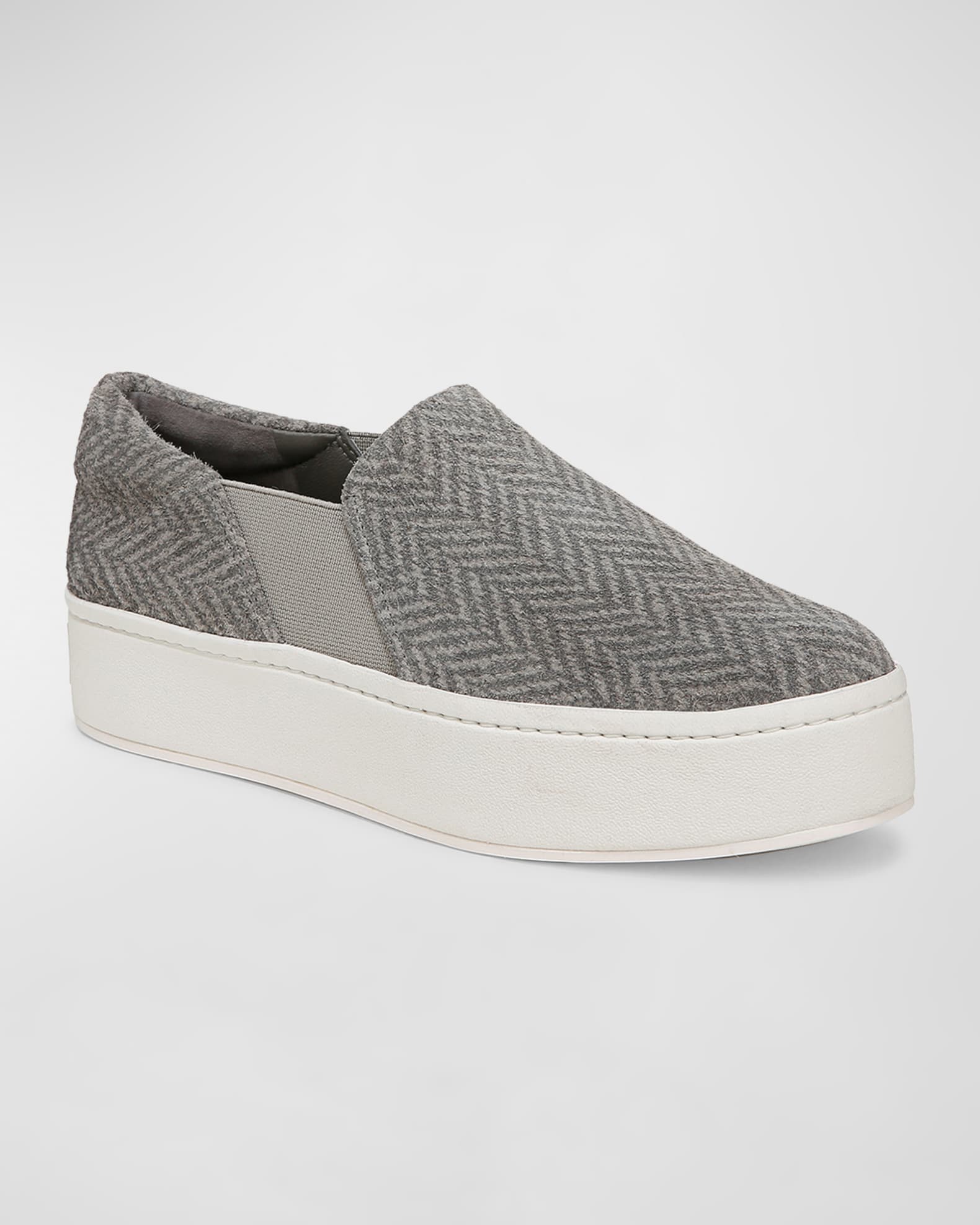 Vince tweed slip on sneakers online