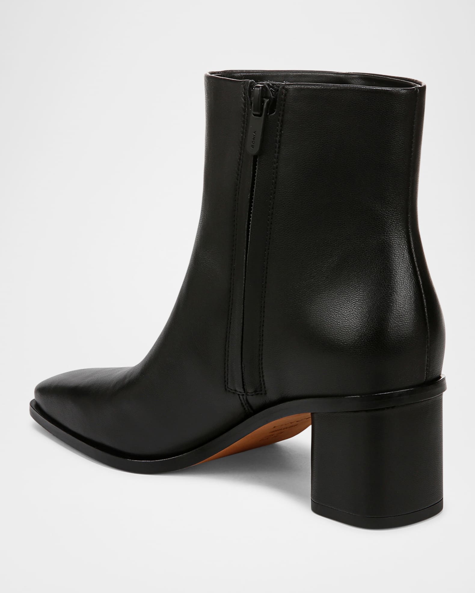 Gema Leather Zip Ankle Booties