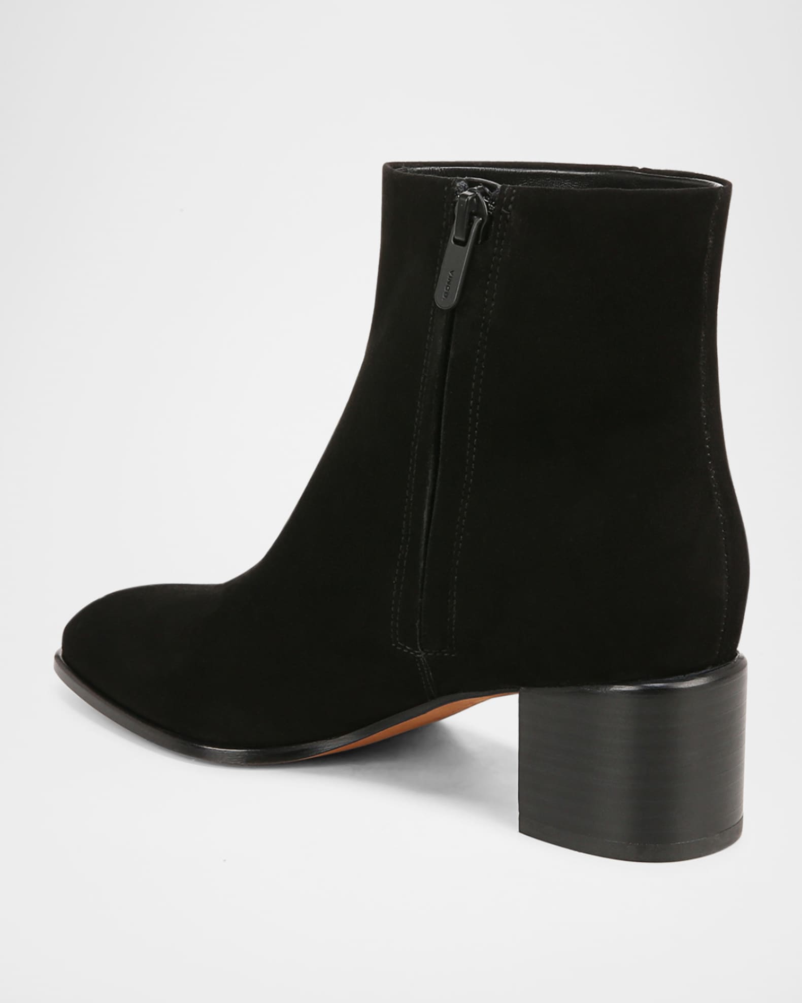 Suede Block Heel Ankle Booties