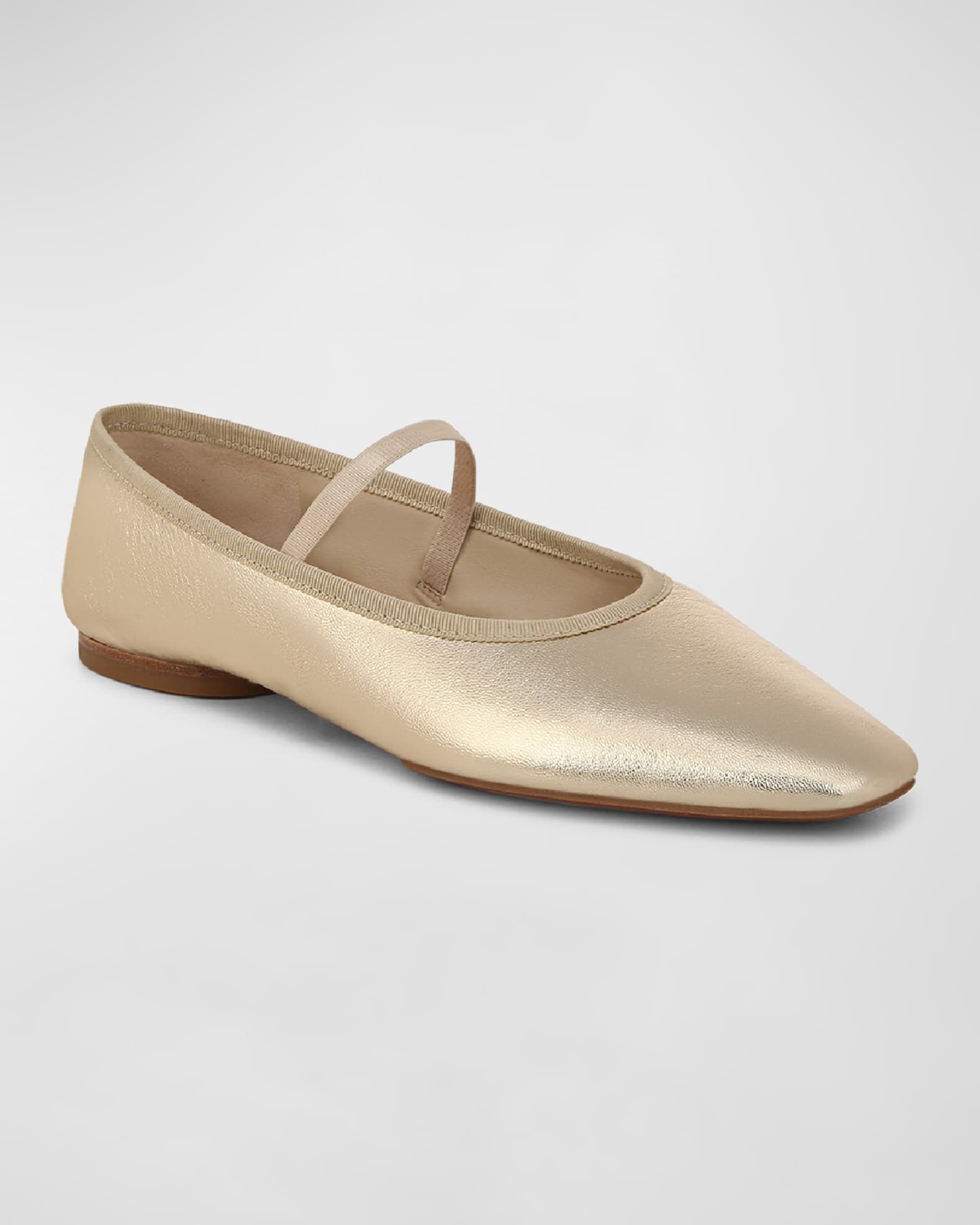 Metallic Mary Jane Ballerina Flats 1