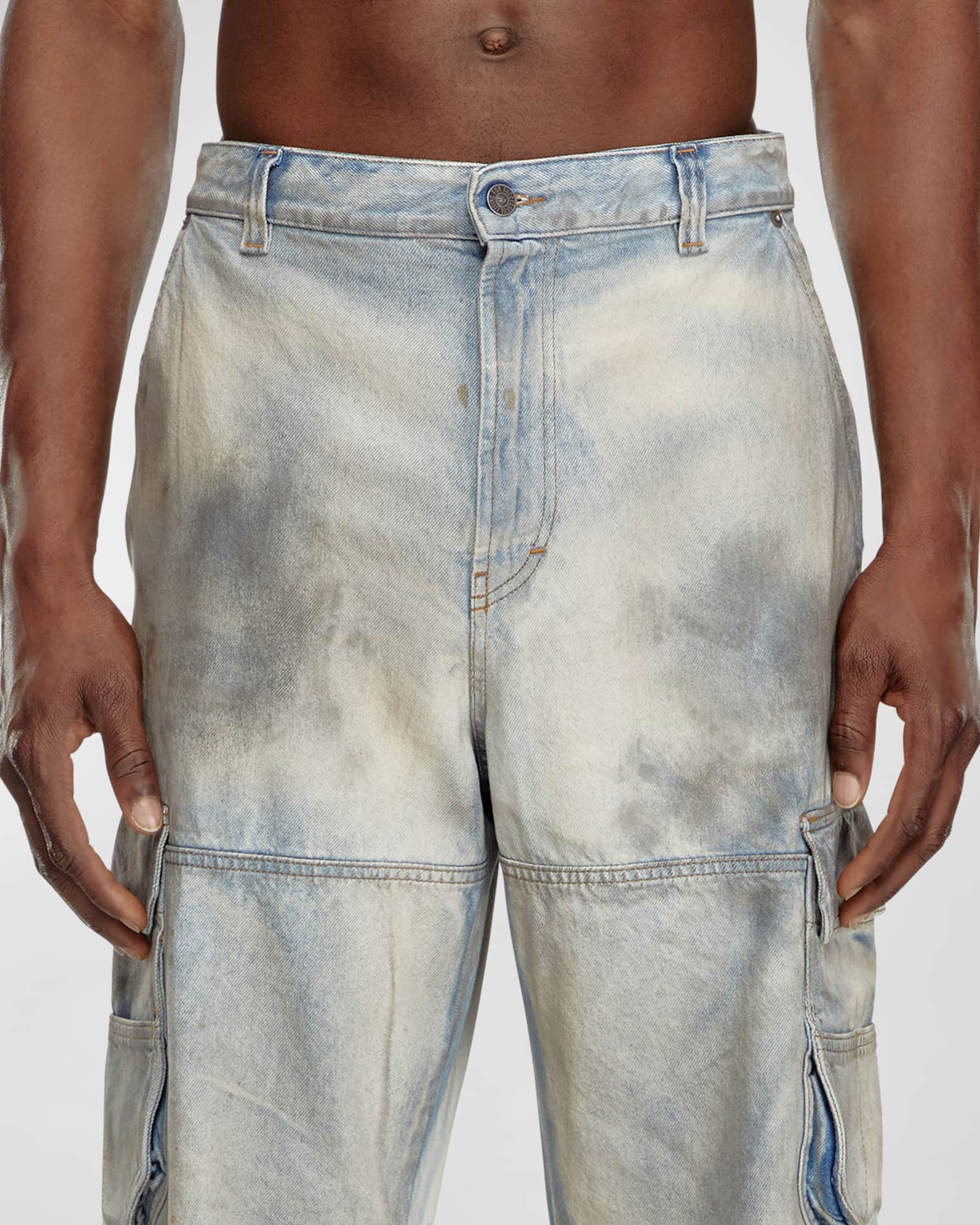 Men's Loose-Fit Cargo Jeans