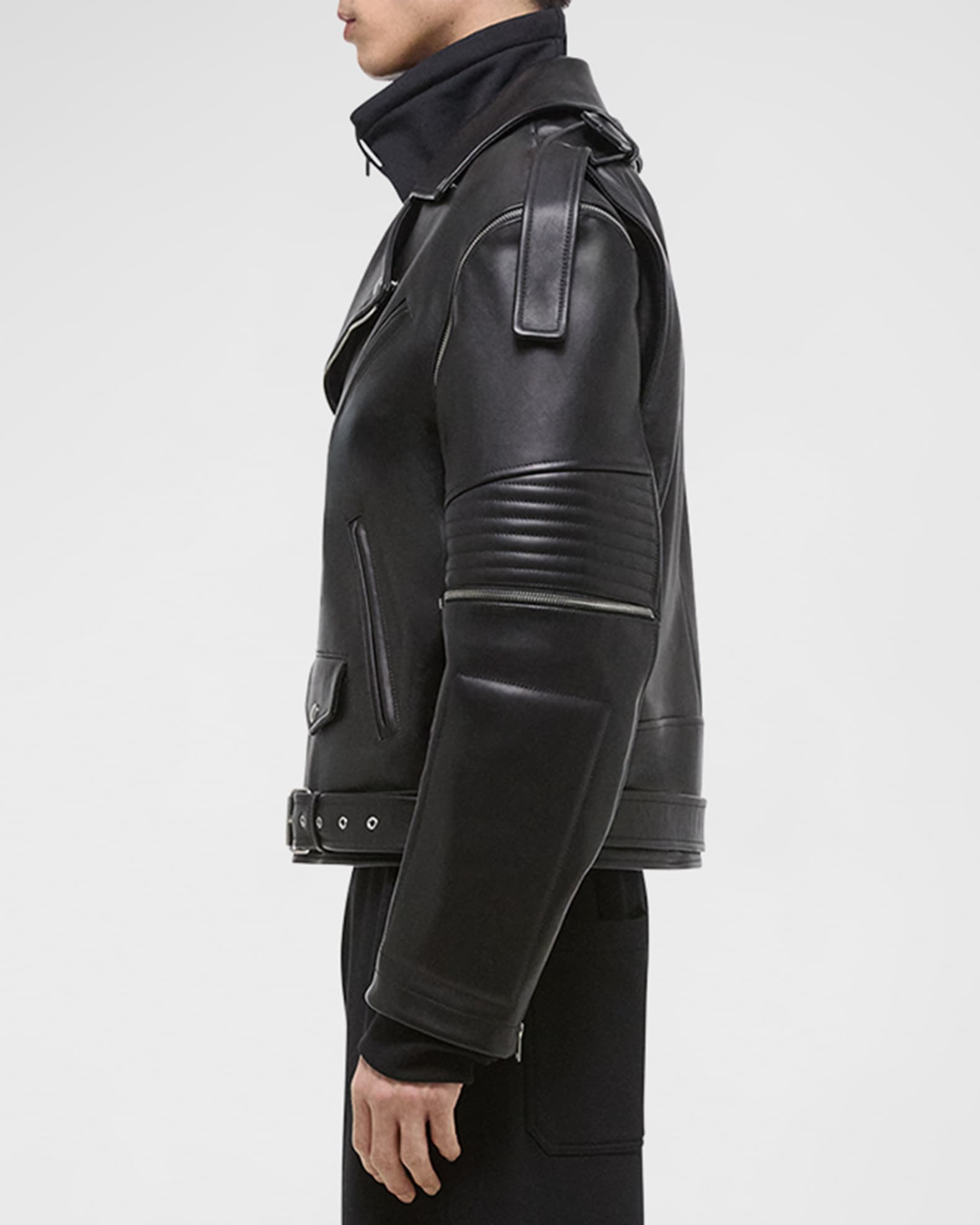 Helmut lang leather biker jacket store