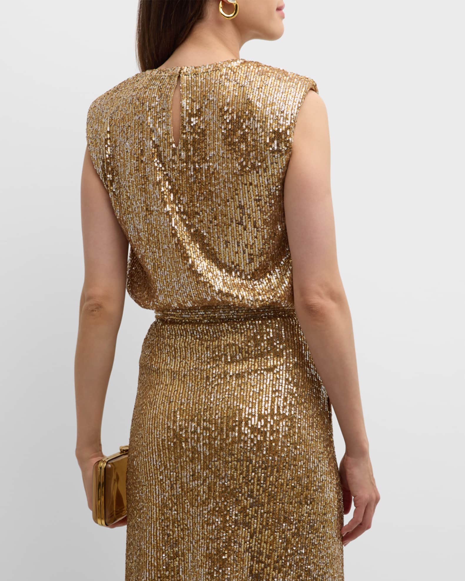 michael kors gold sequin wrap dress MissJophiel Corset Dark Navy Tulle Gold Star Dress with Tie Straps Other / Above Knee / US4
