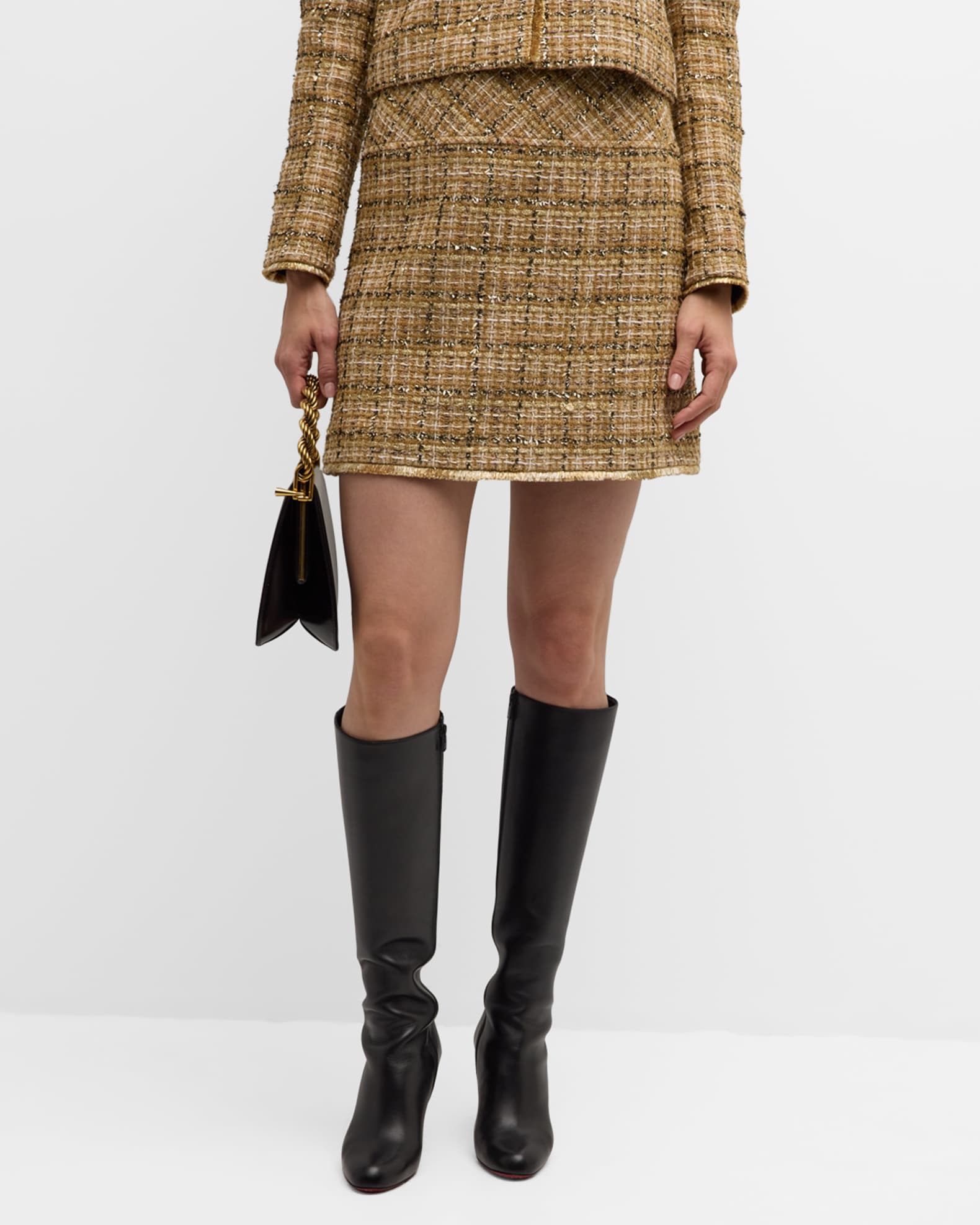 Christmas plaid skirt 8x10 top