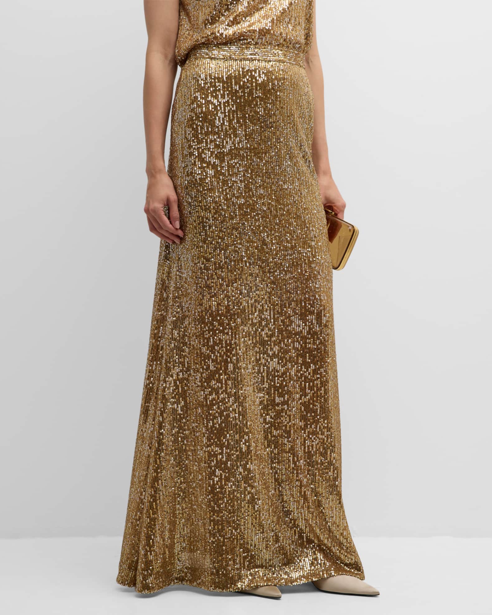 Gold skirt neiman marcus 2025