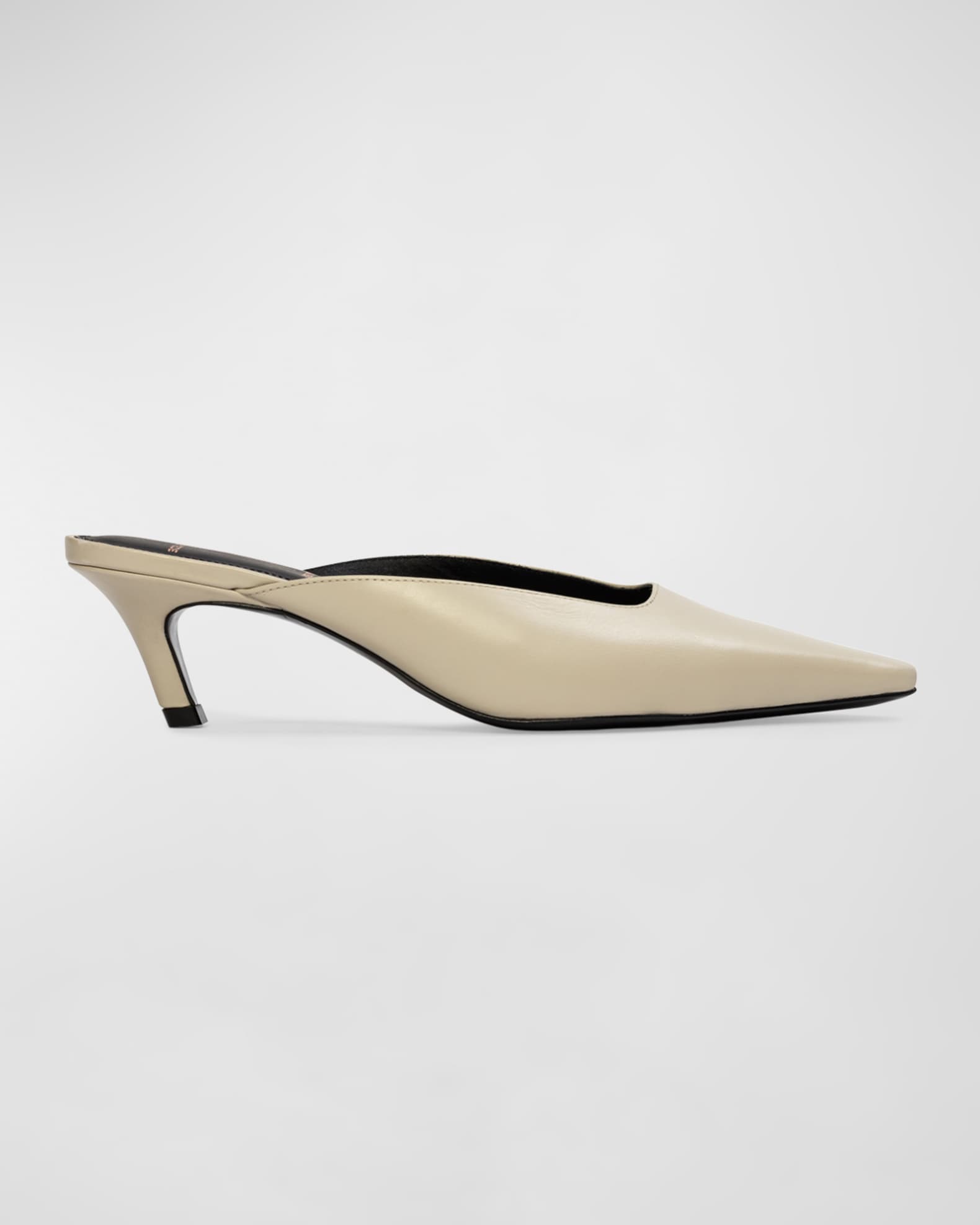 Logan Leather Kitten Mule Pumps 0