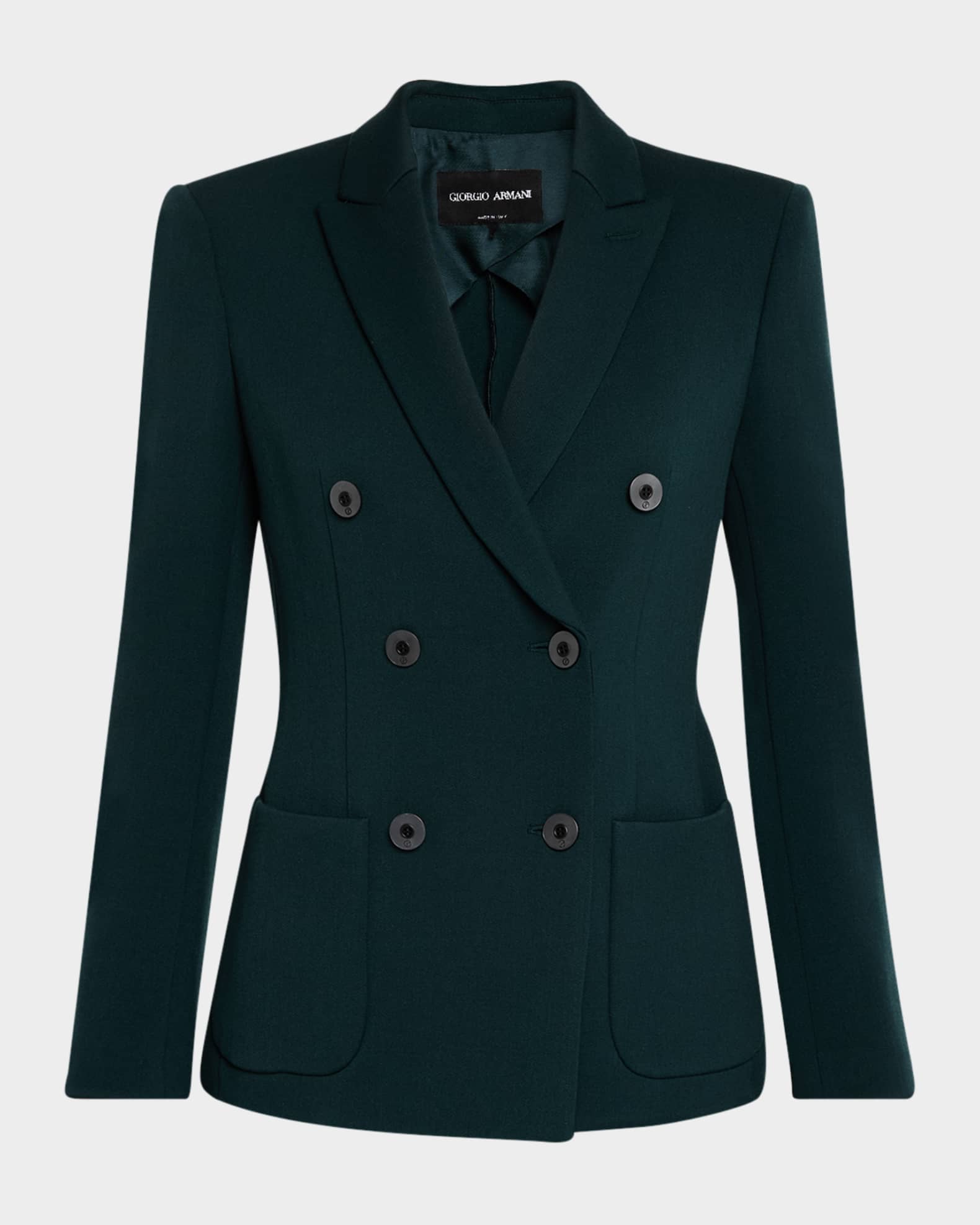 最安値に挑戦！ Giorgio Armani Double-Breasted Stretch Wool Blazer Jacket ジャケット・アウター