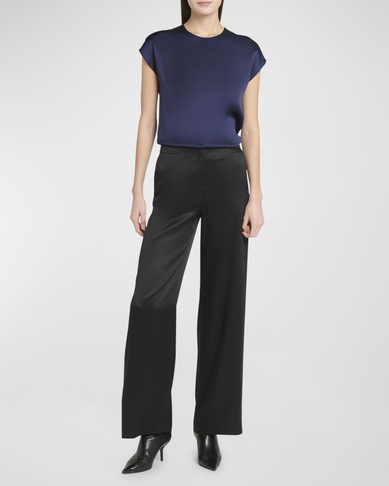Wool Wide Leg Pants by Emporio Armani | Rent the Runway