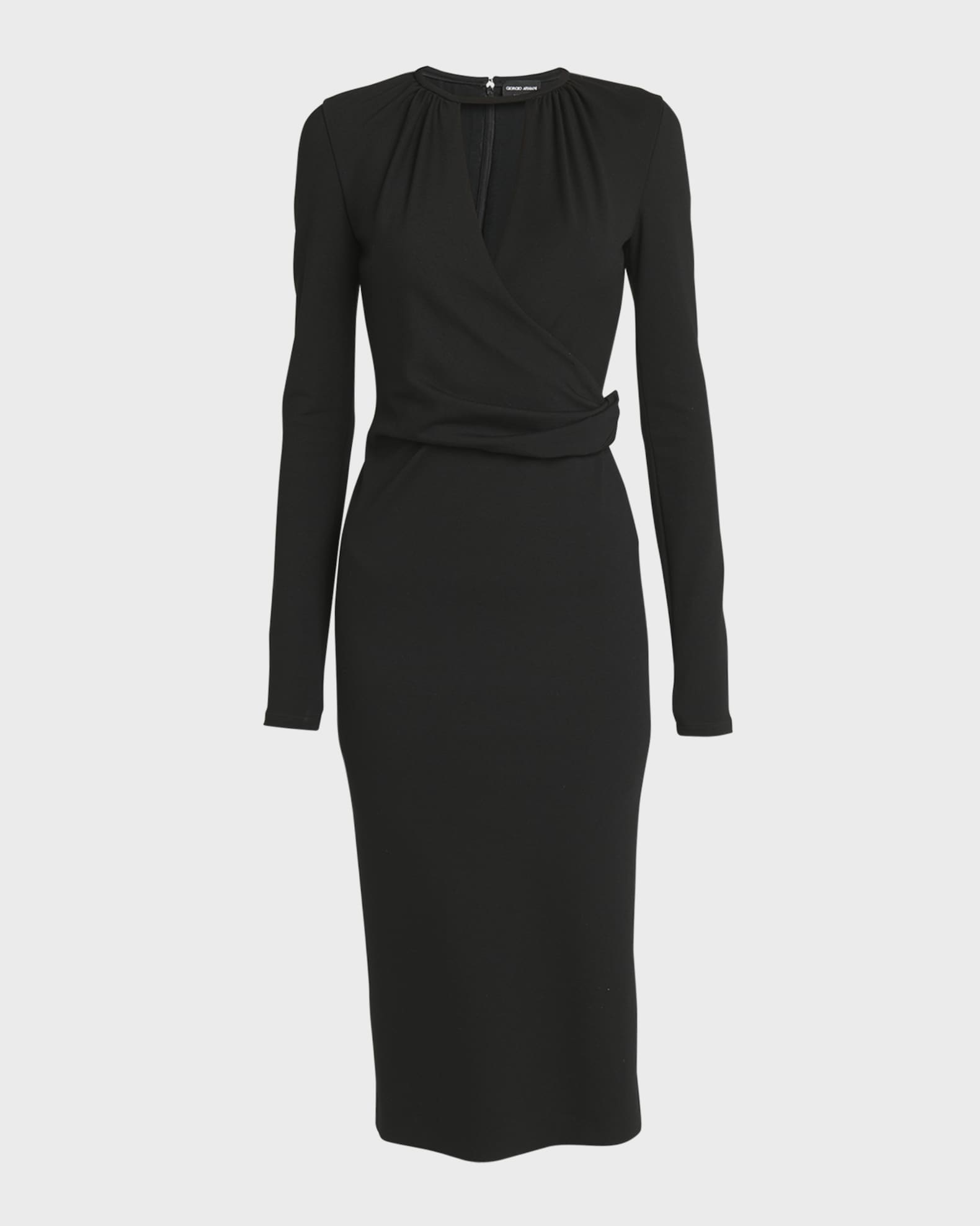 GIORGIO ARMANI ワンピース Giorgio Armani Keyhole Milano Jersey Sheath Dress | Neiman Marcus