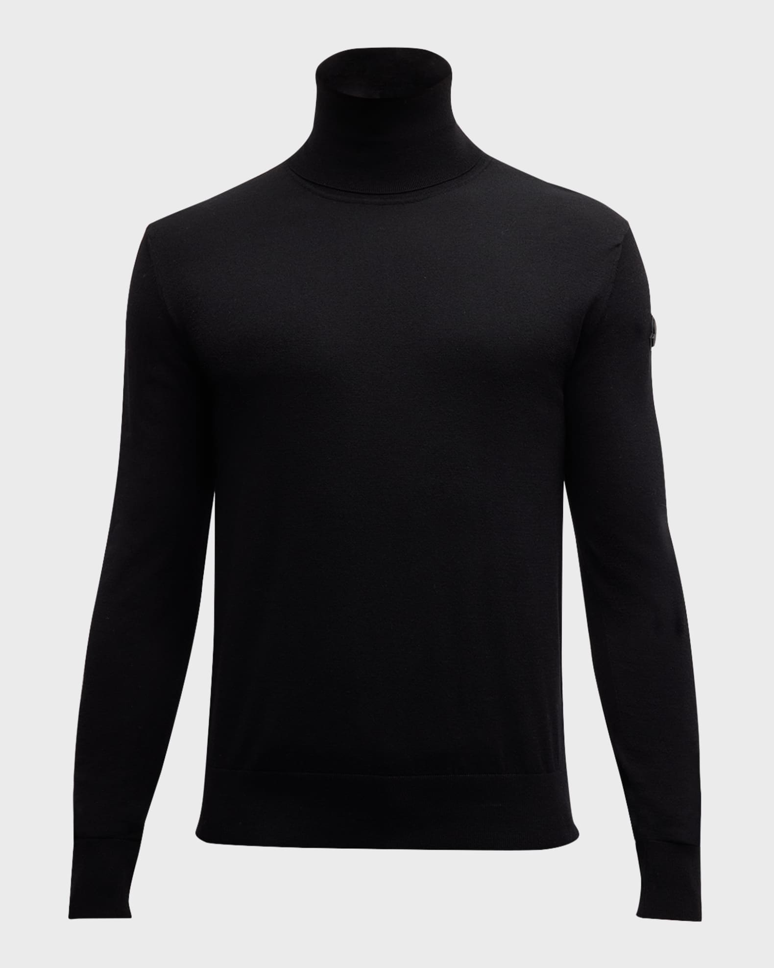 Men's Solid Wool Turtleneck Sweater 0