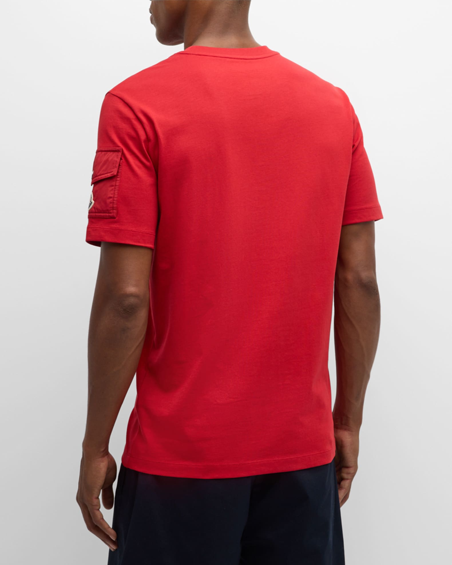 Moncler Men s Laminated Logo T Shirt Neiman Marcus