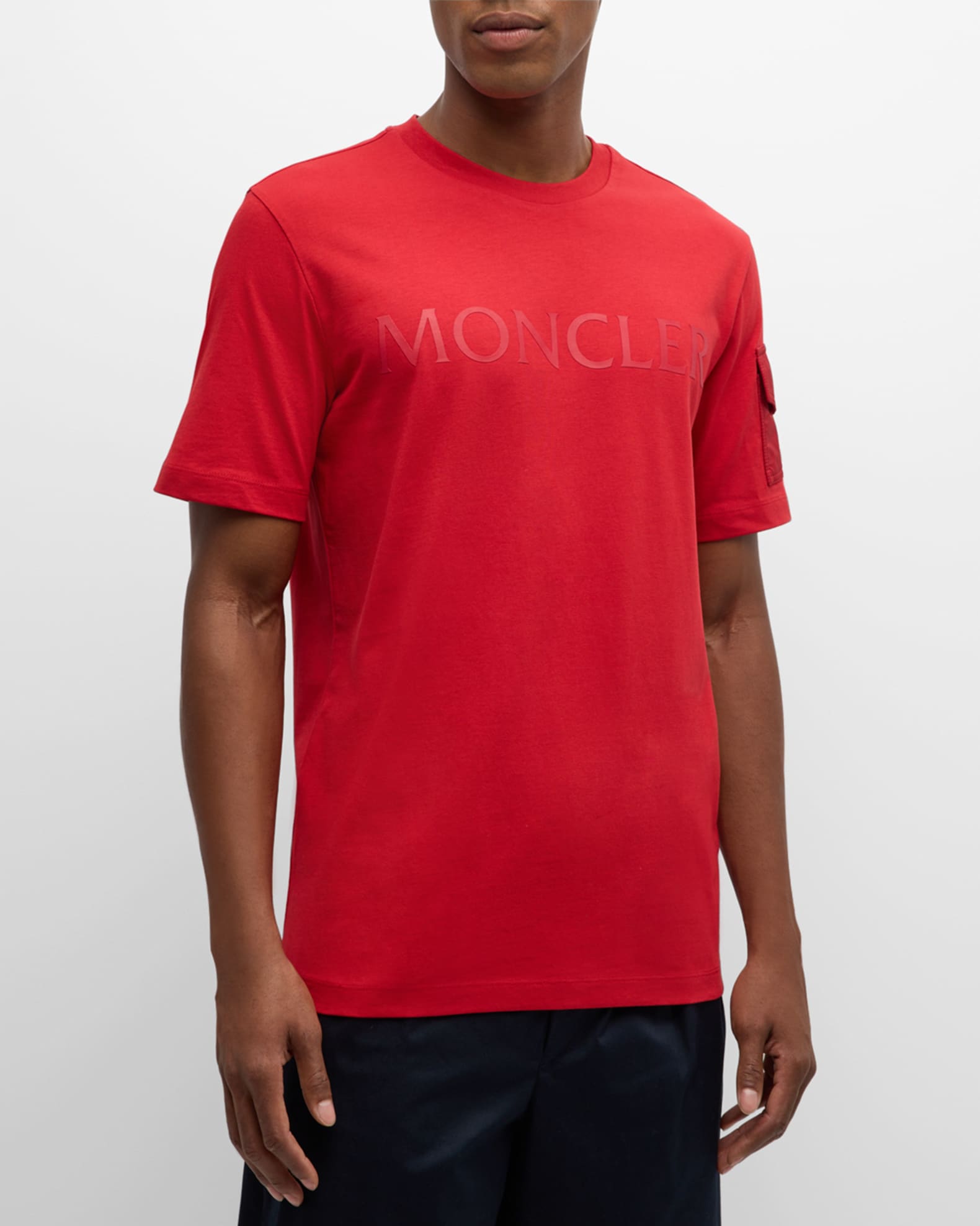 Moncler Men's Laminated Logo T-Shirt | Neiman Marcus