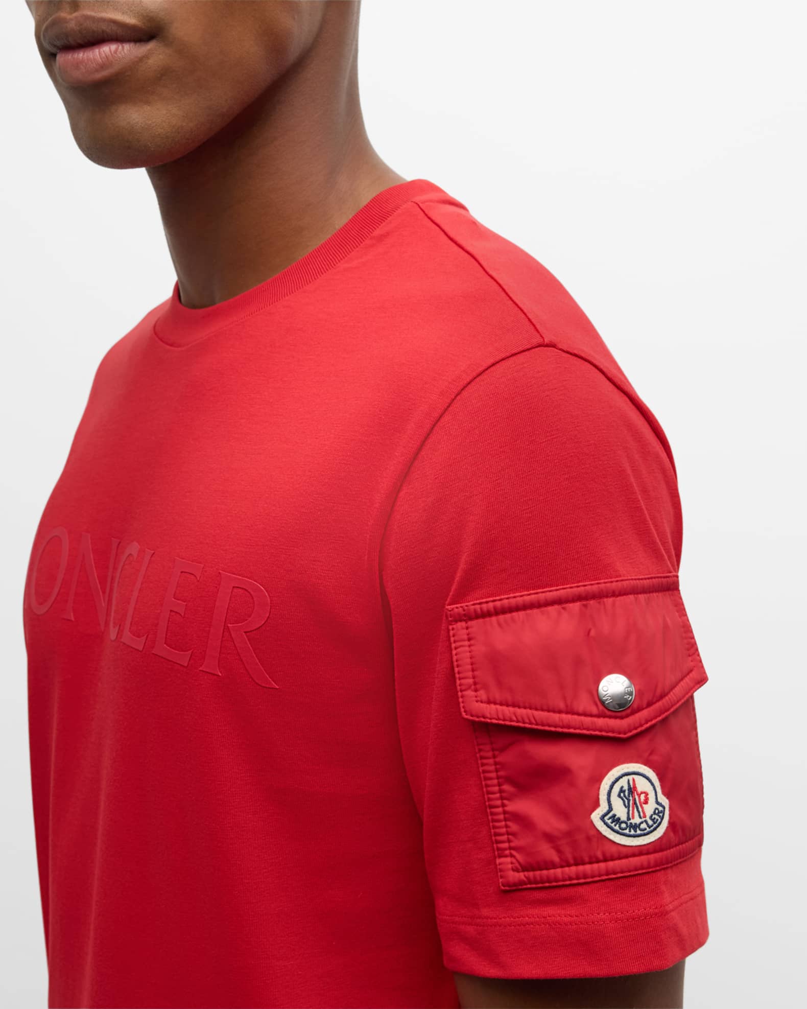 Red moncler shirt clearance