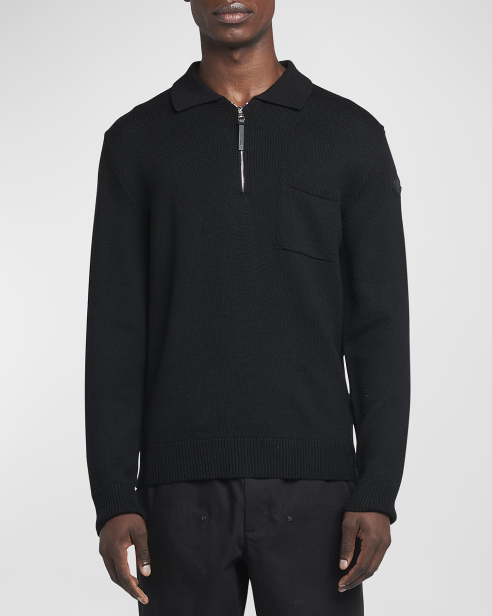 【着用1回】MONCLER 22SS POLO ブラック　xs 着用1回】MONCLER 22SS POLO ブラック xs 着用1回】MONCLER 22SS POLO