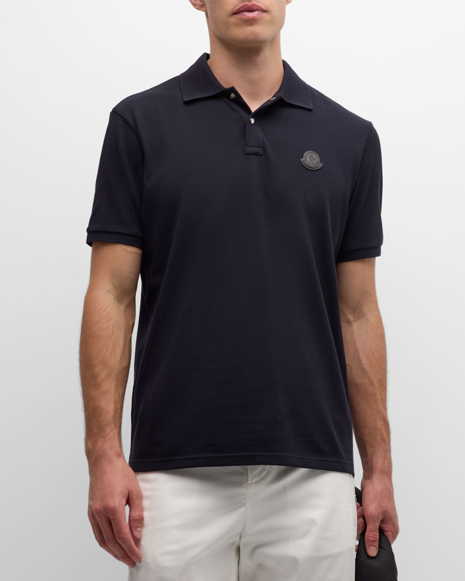 Moncler Men's Small Logo Polo Shirt | Neiman Marcus