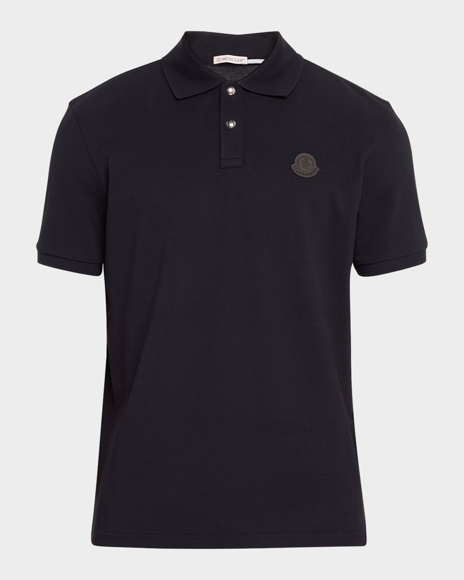 Mens black moncler polo shirt sale