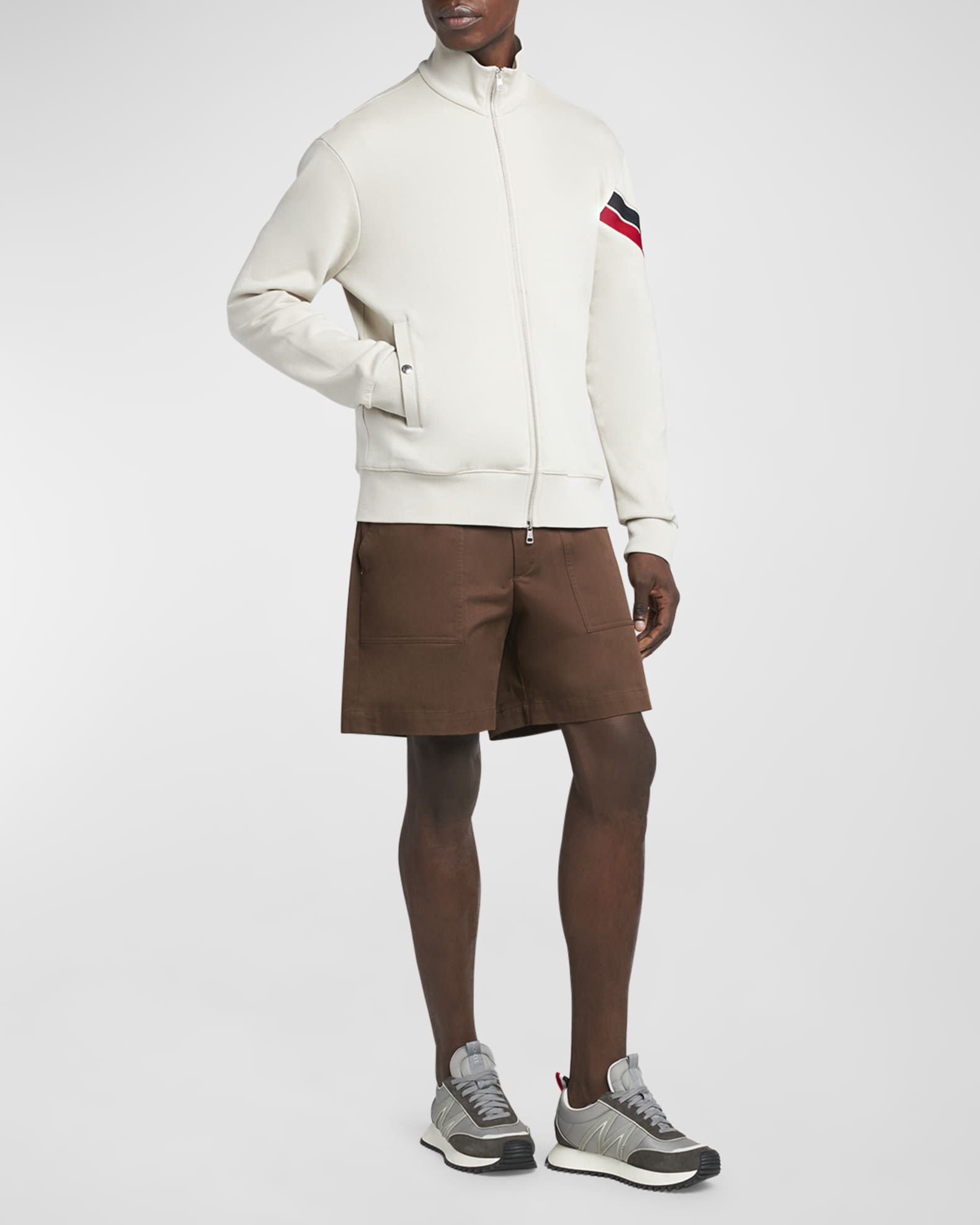 Moncler striped zip jacket hot sale