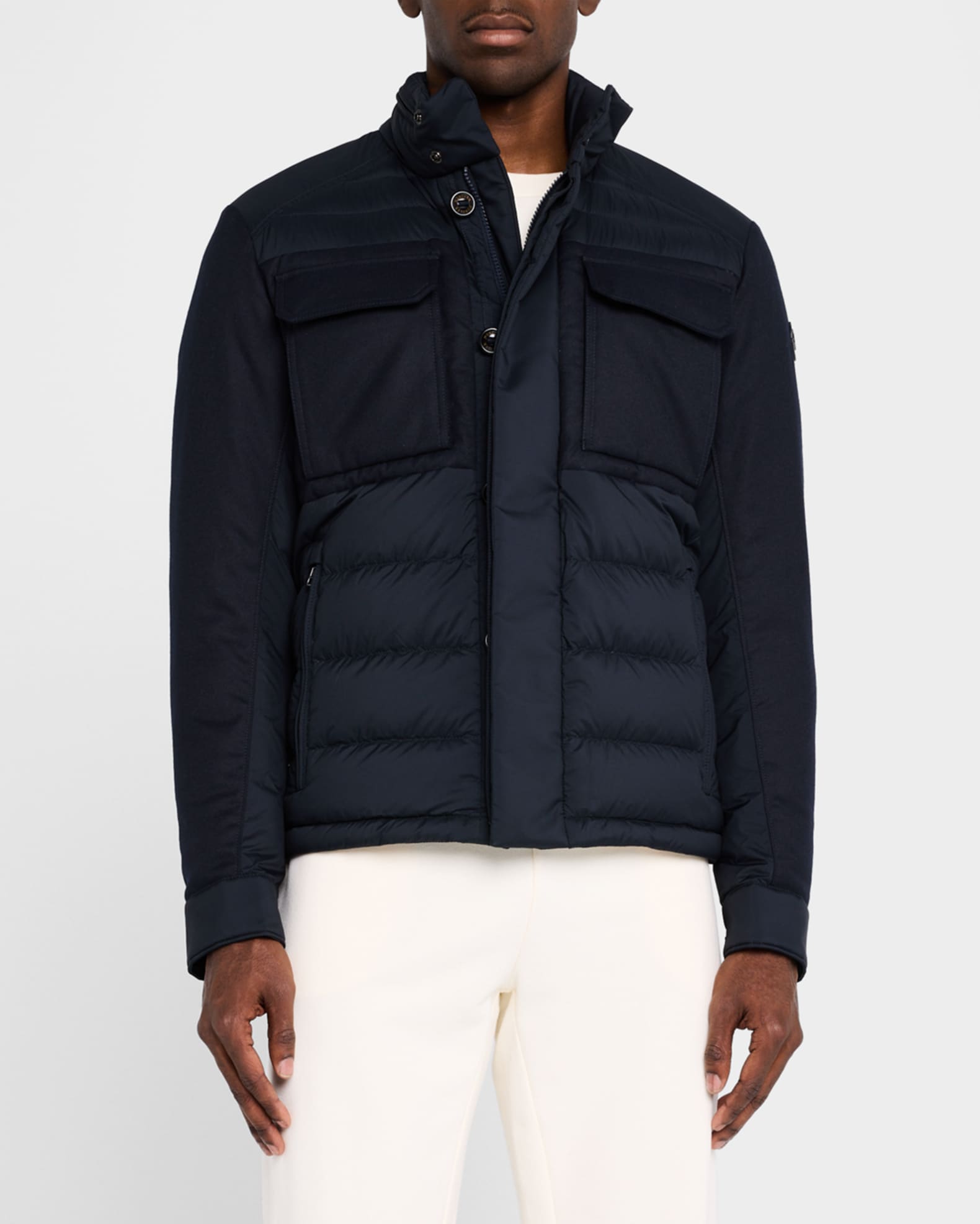 Moncler Men's Vallanta Short Down Jacket | Neiman Marcus