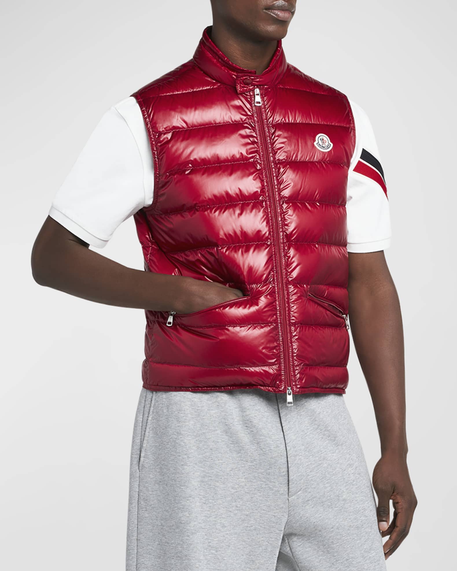 Moncler Men's Gui Longue Saison Down Vest | Neiman Marcus
