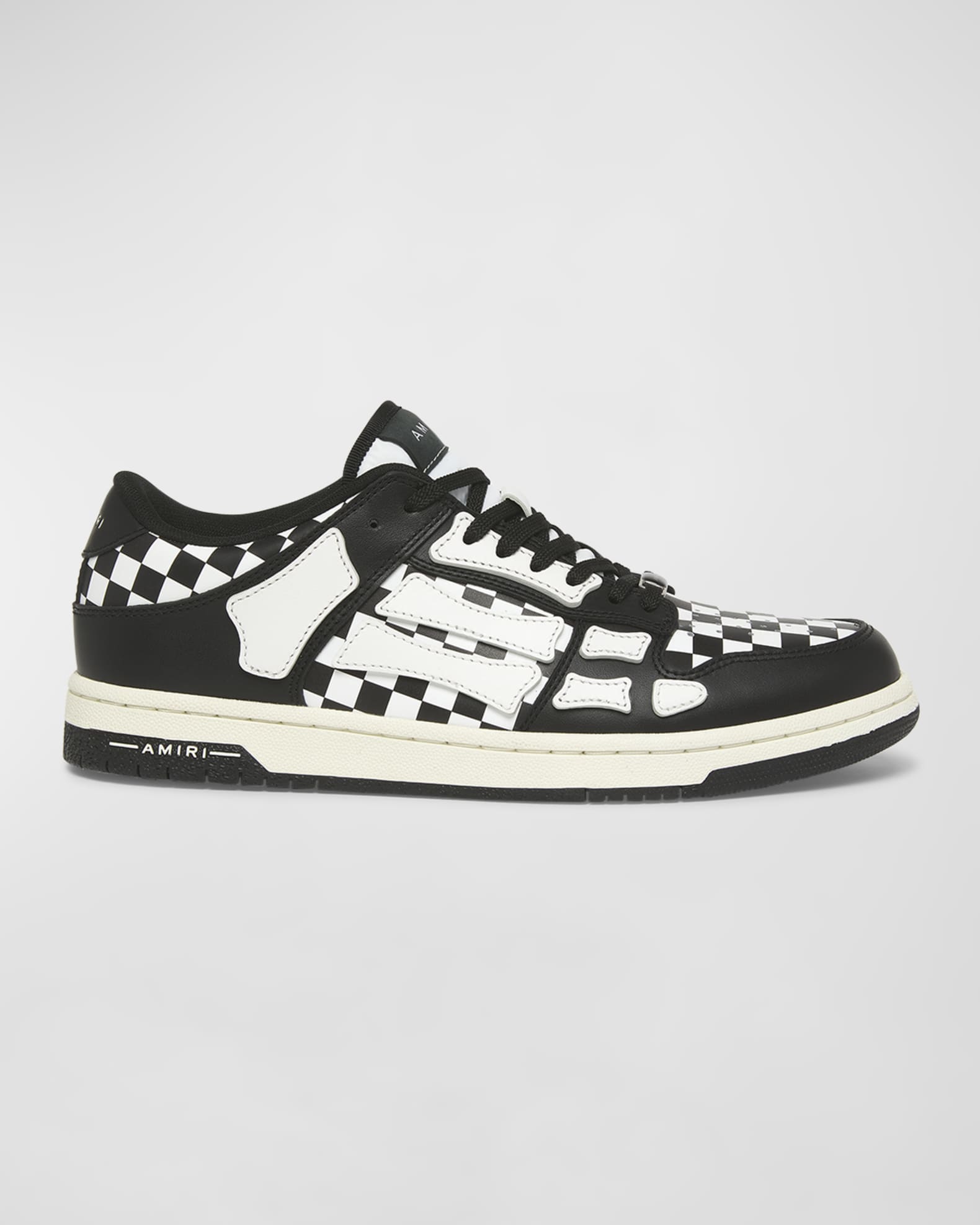 Amiri Men's Skel Checkered Low Top Sneakers | Neiman Marcus