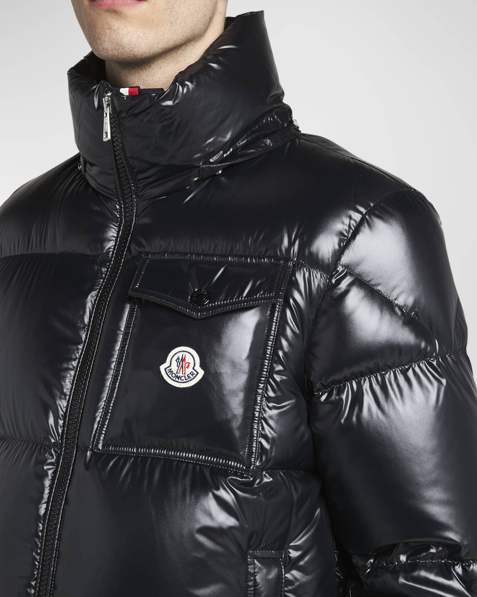 Moncler Men's Montbeliard Short Down Jacket | Neiman Marcus