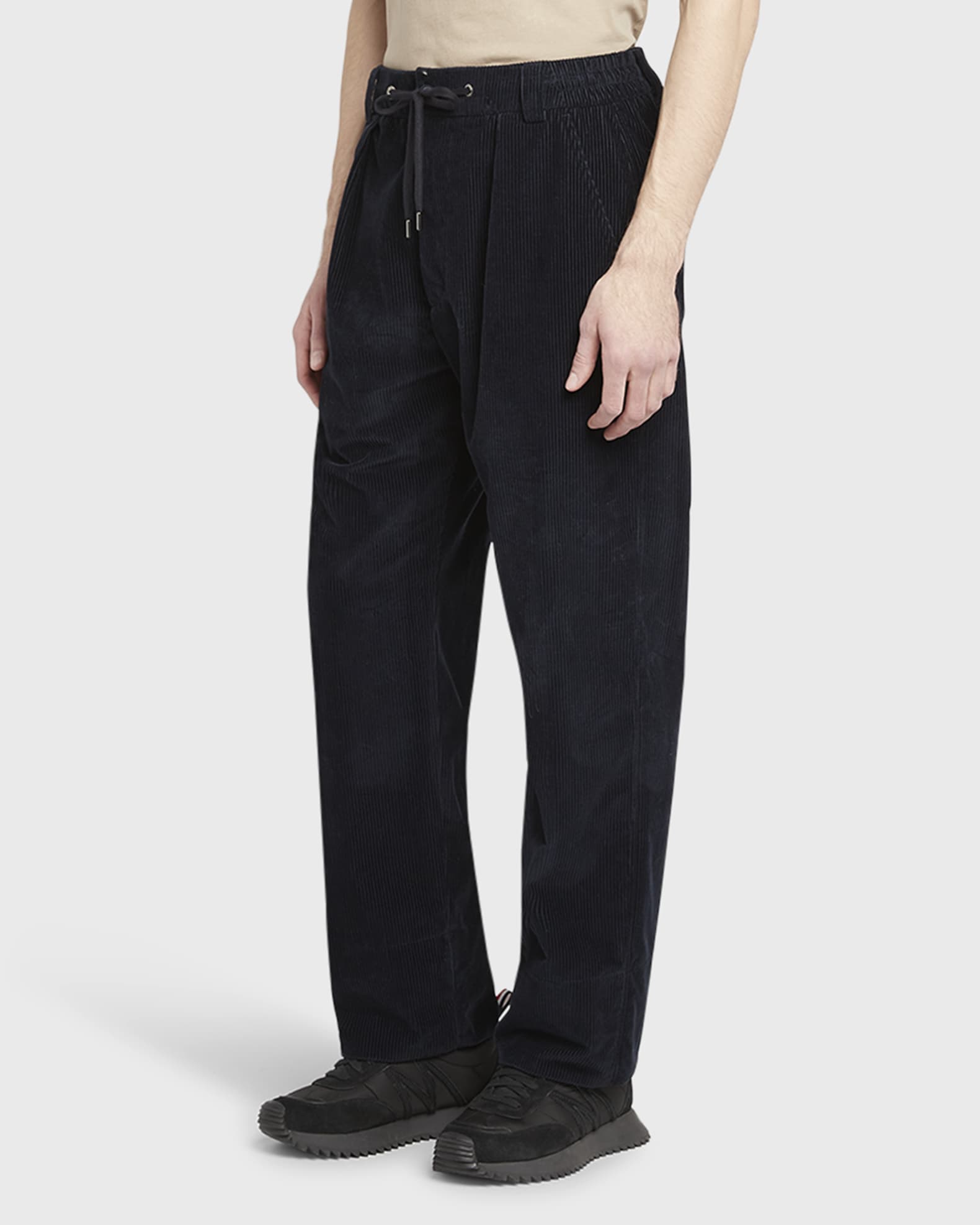 Moncler Men's Corduroy StraightLeg PullOn Trousers Neiman Marcus