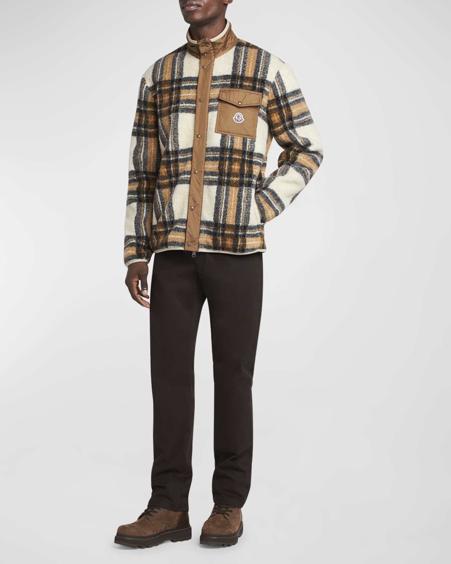 Moncler plaid puffer shop