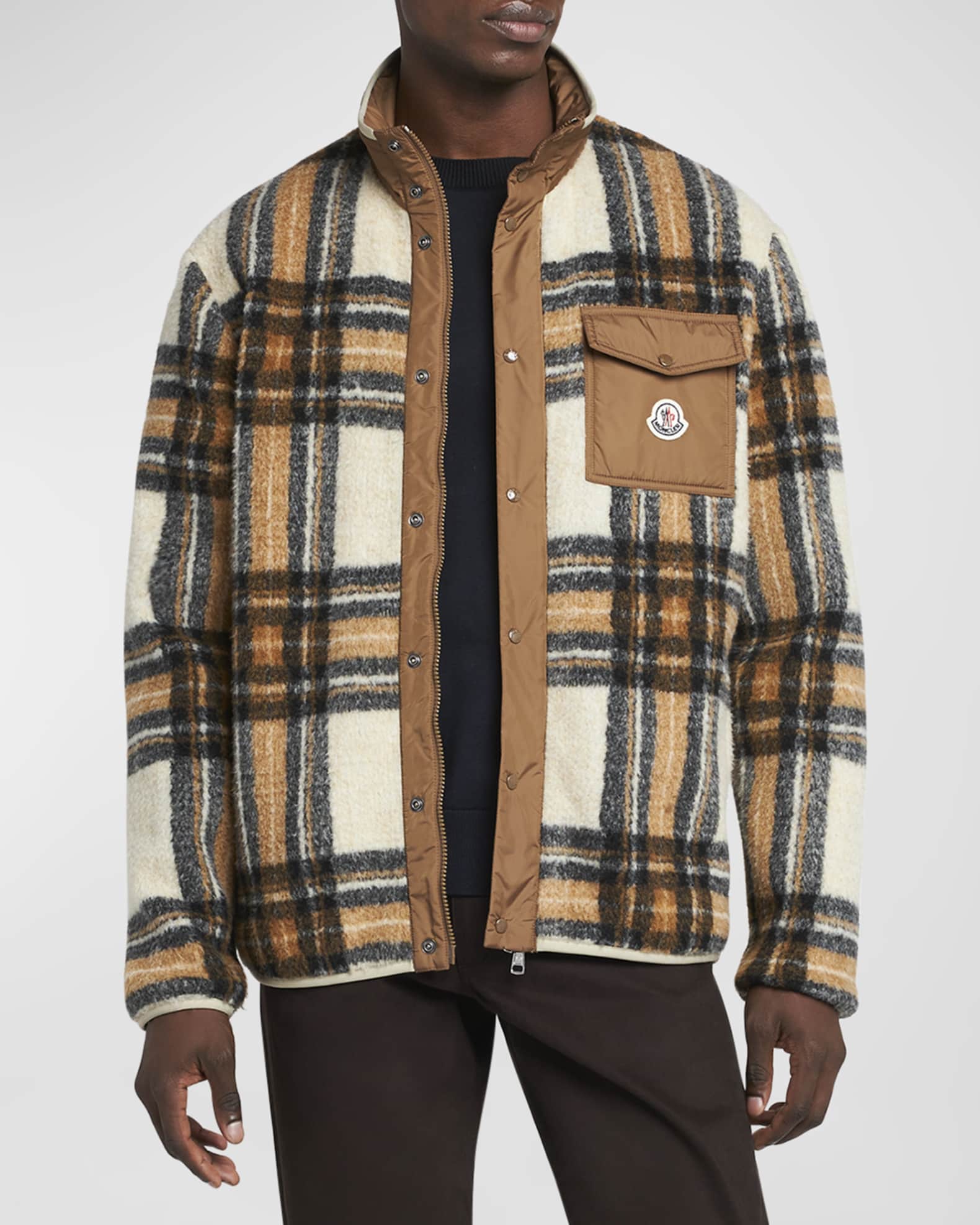 Moncler plaid jacket discount
