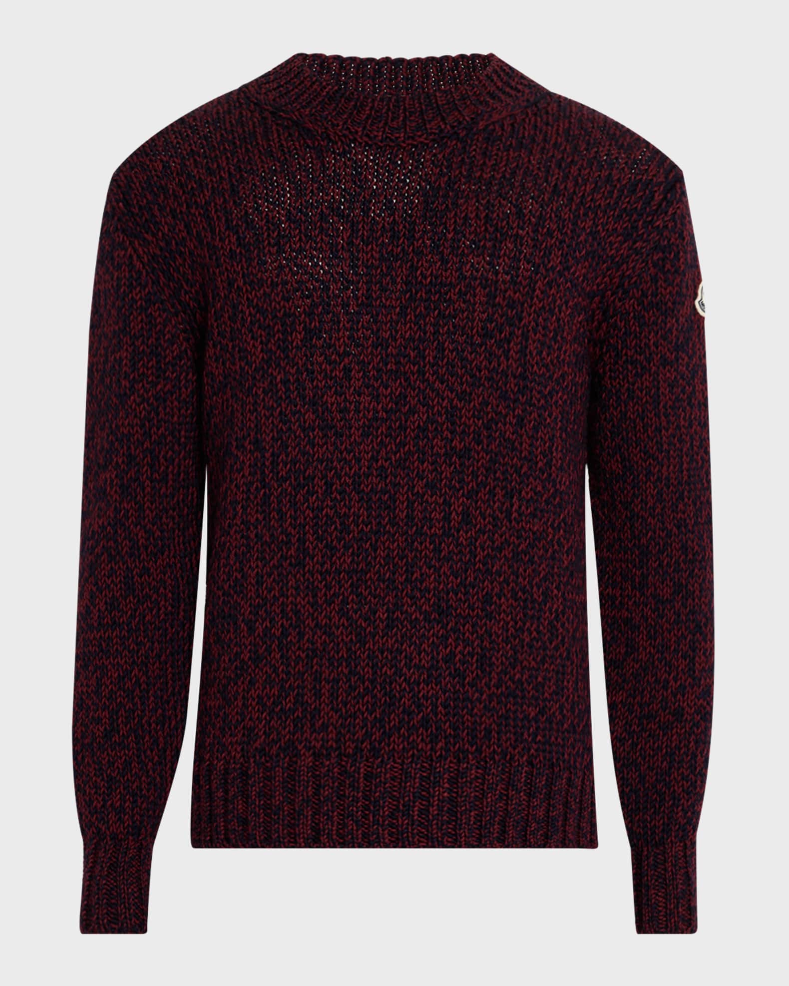 Men's Melange Wool Mock-Neck Sweater 0