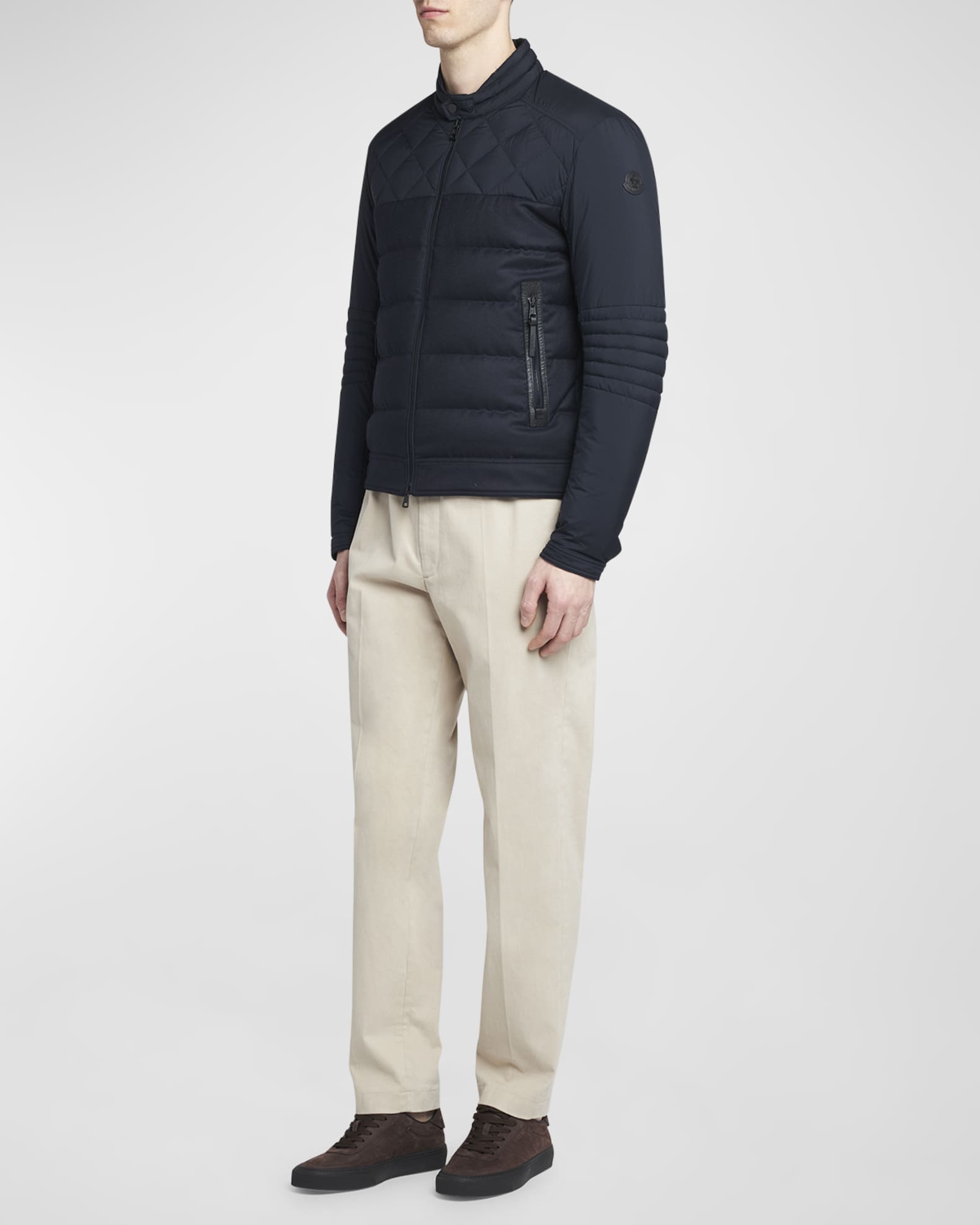 Moncler Men's Tuena Quilted Nylon Biker Jacket | Neiman Marcus Moncler Men's Tuena Quilted Nylon Biker Jacket | Neiman Marcus