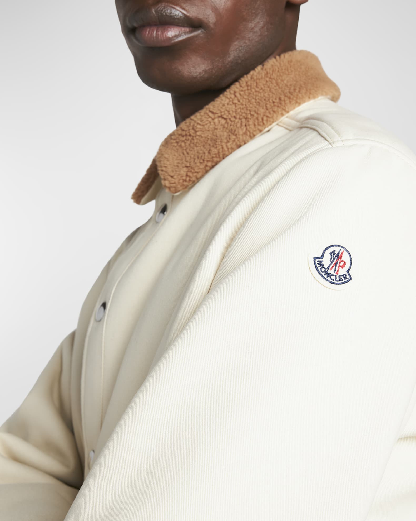 Moncler Men's Teddy Collar Shirt Jacket | Neiman Marcus