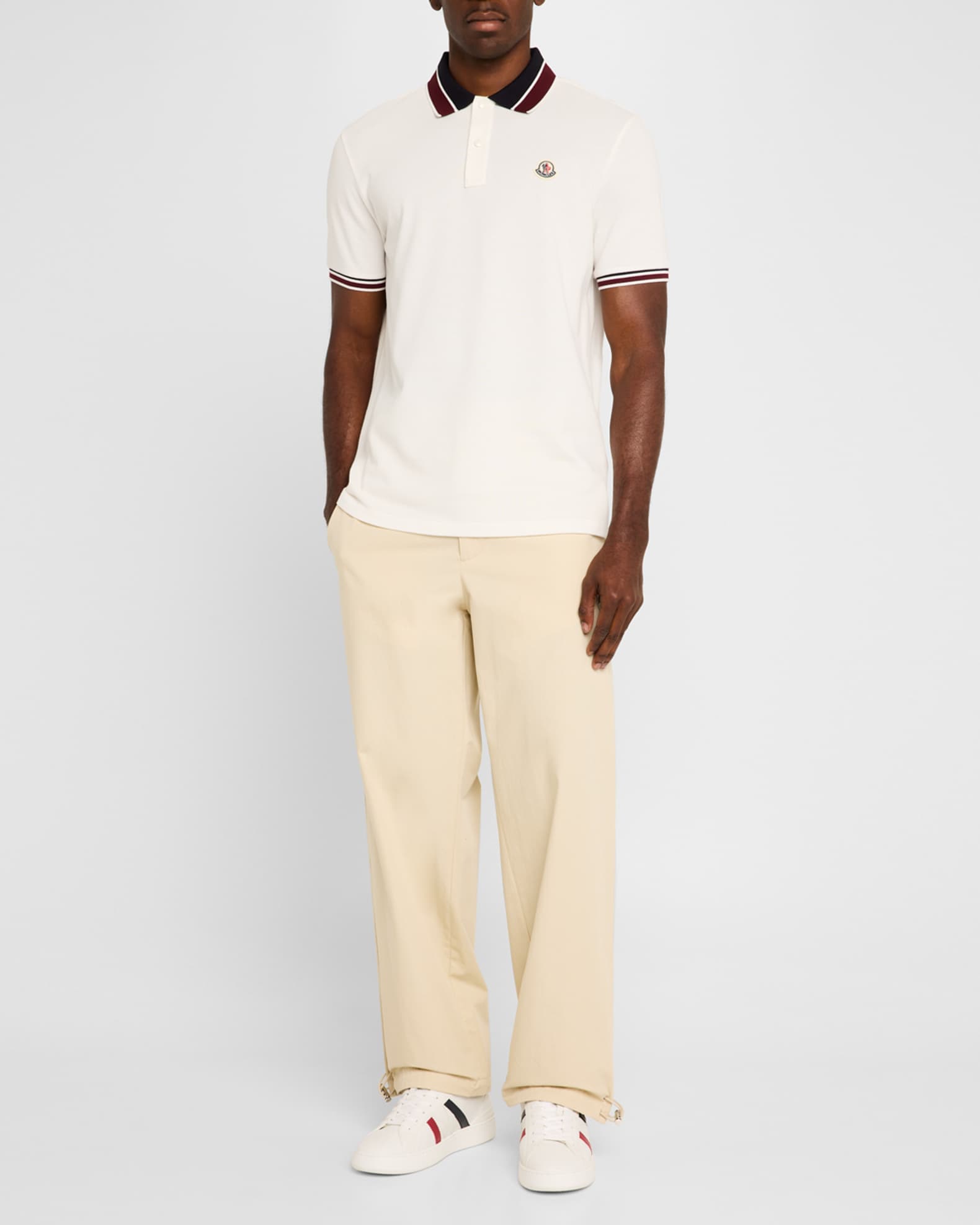 Men's Pique Stripe Polo Shirt 1