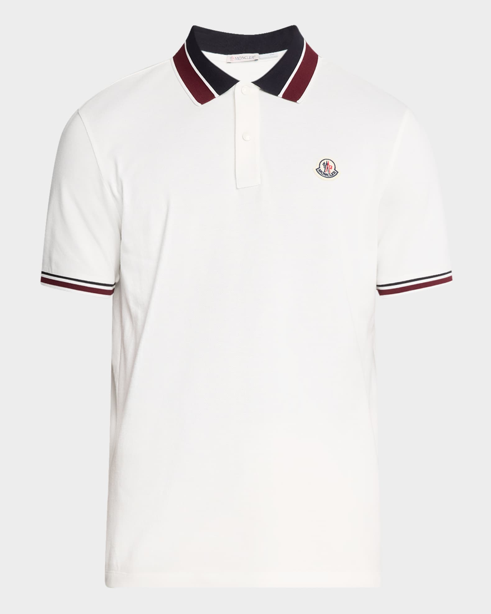 Moncler Men's Pique Stripe Polo Shirt | Neiman Marcus