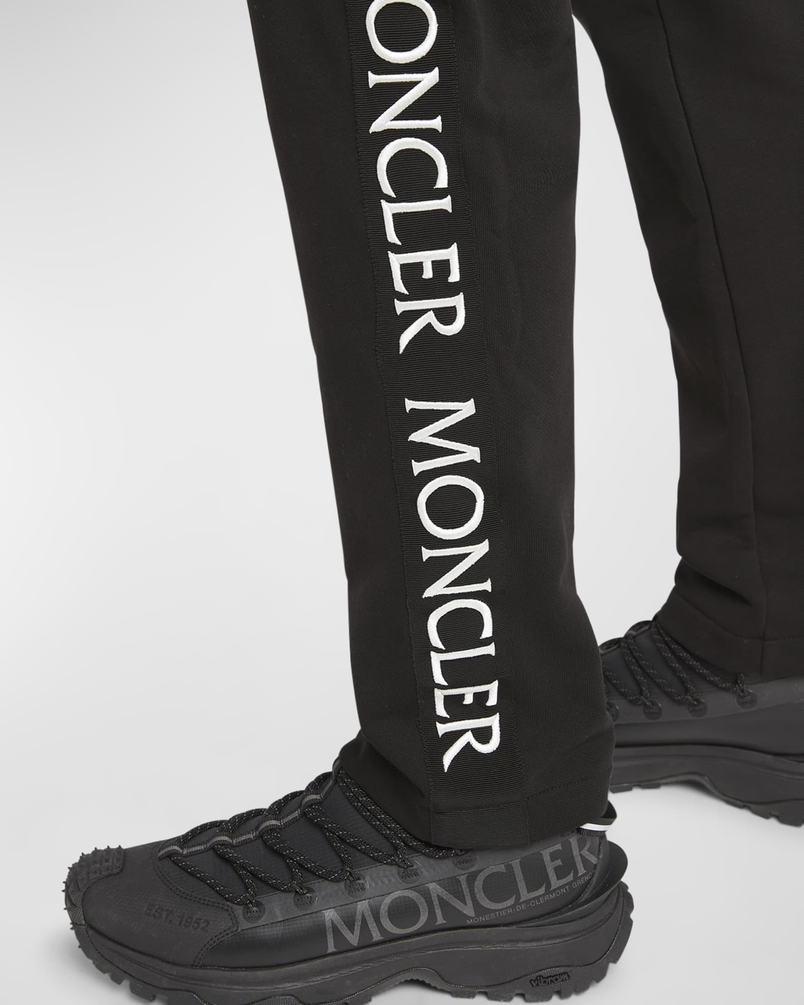Moncler Men's Fleece Side-Logo Sweatpants | Neiman Marcus