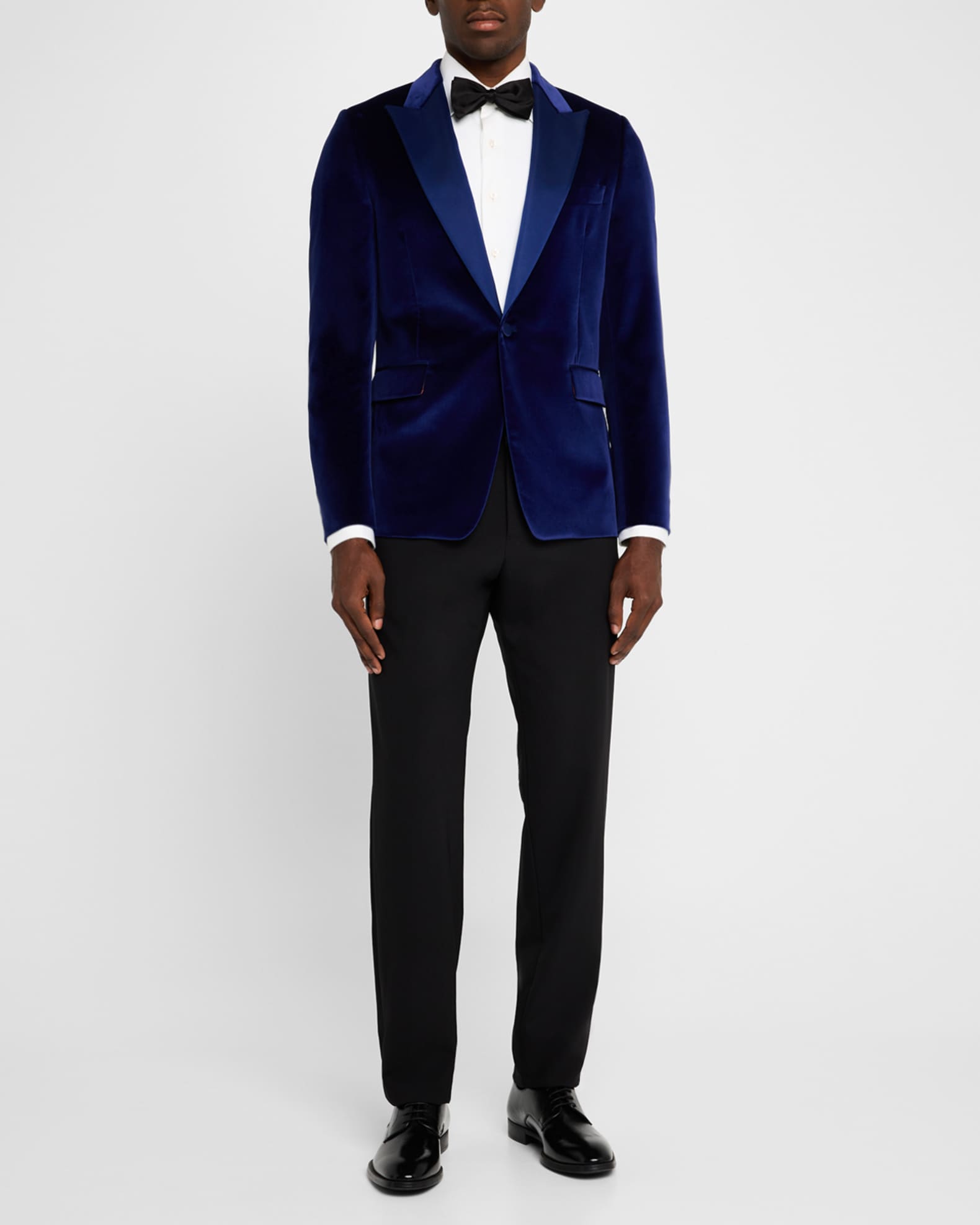 Men's Velvet Single-Button Evening Jacket 1