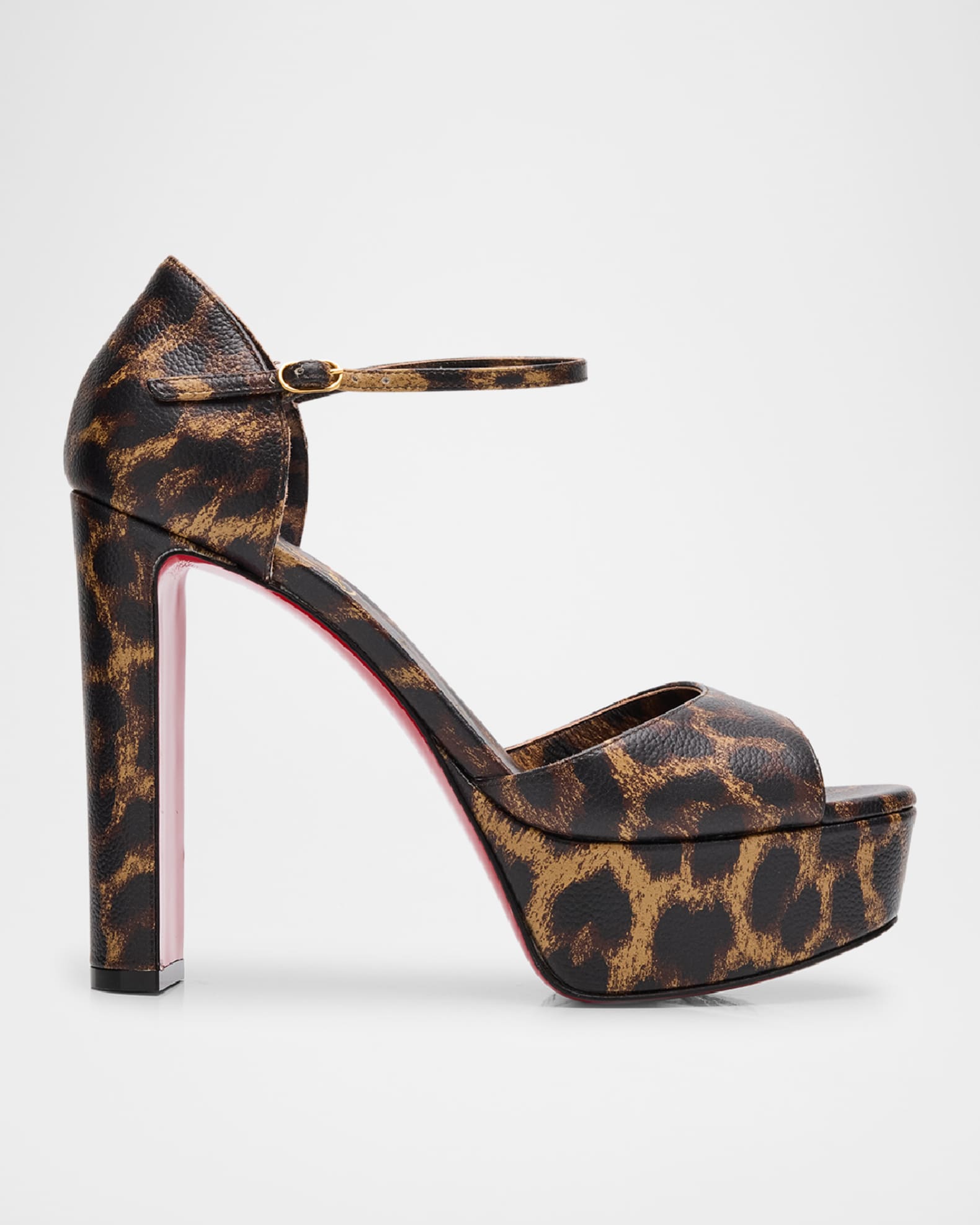 Red leopard print sandals top