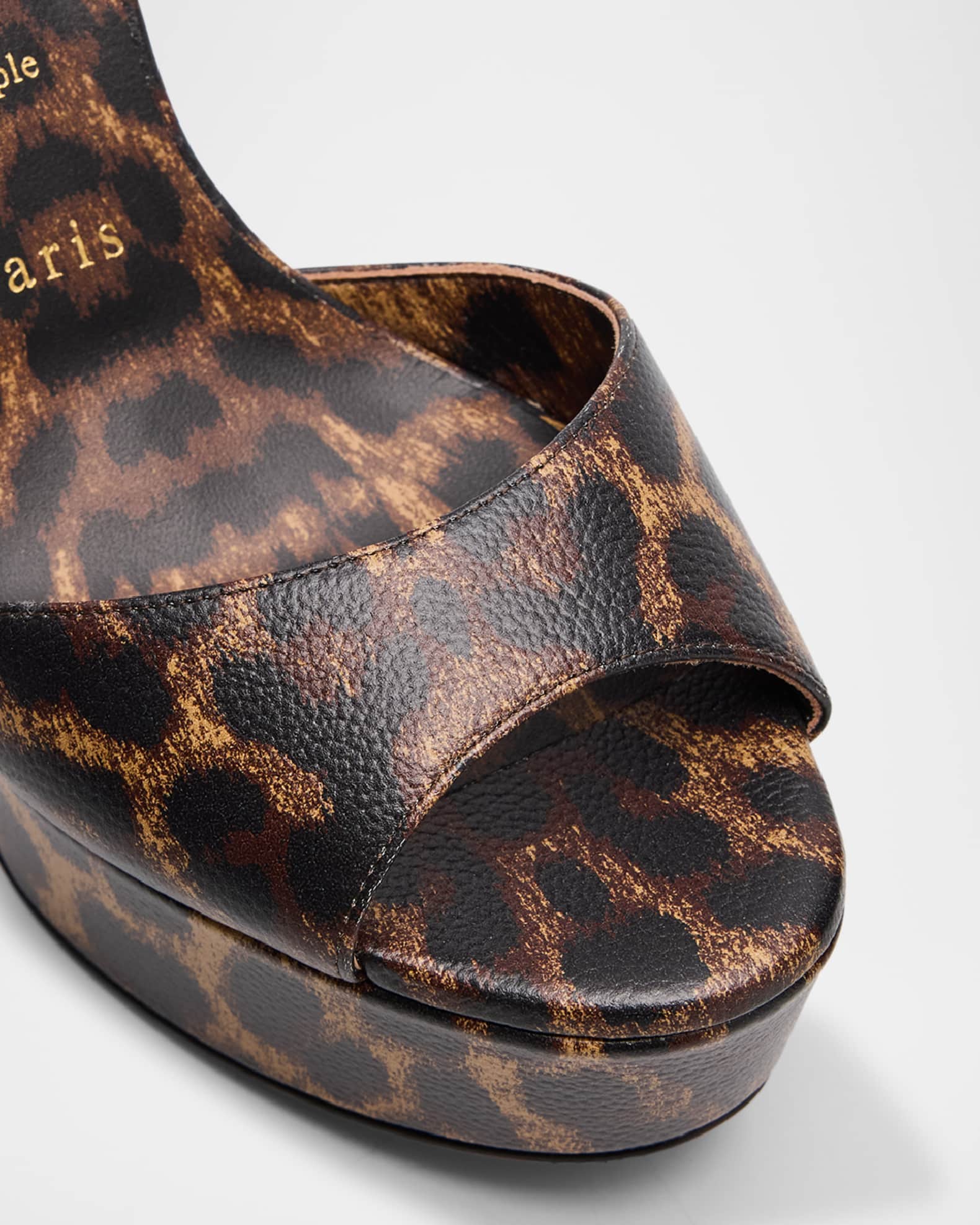 Red leopard print sandals on sale