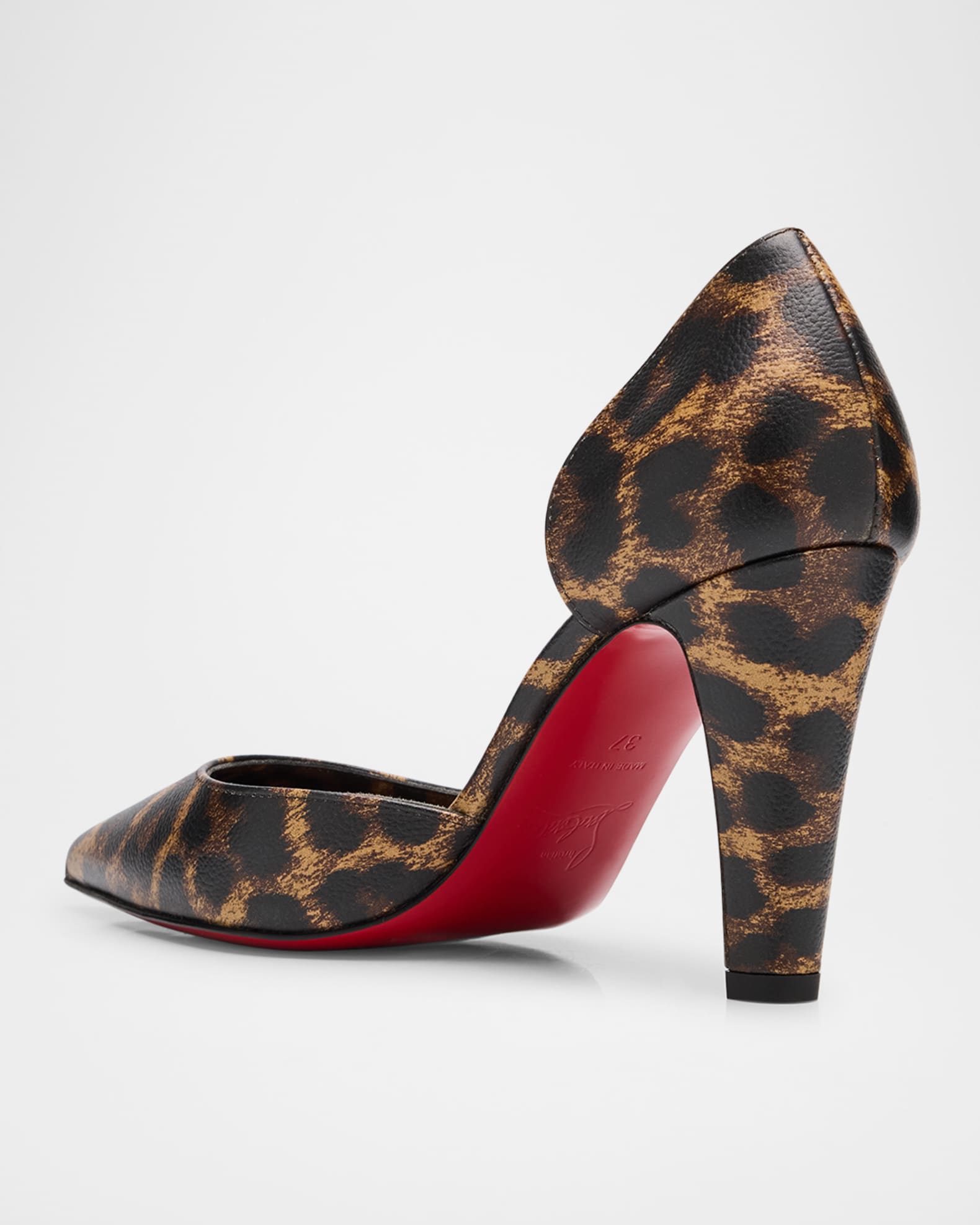 Leopard print brazillian ombre heels