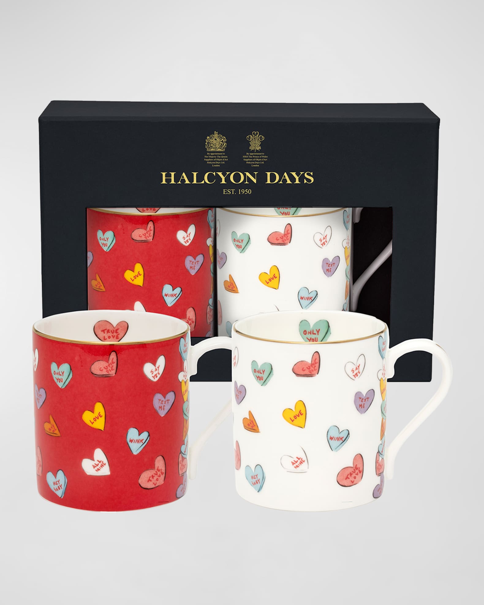 Love Heart Mugs, Set of 2  0