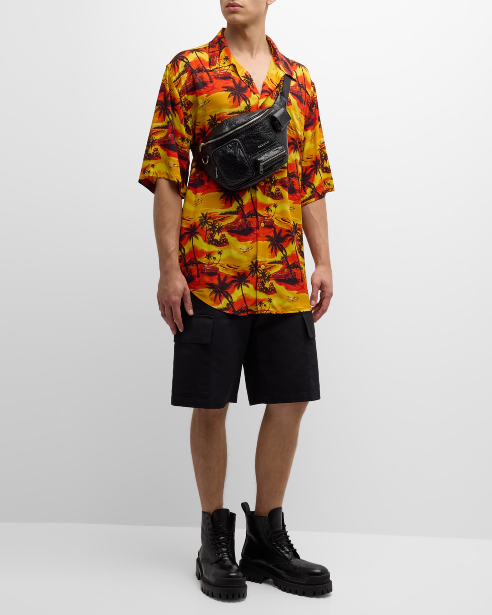 Men's Hawaiian Button-Down Shirt 1