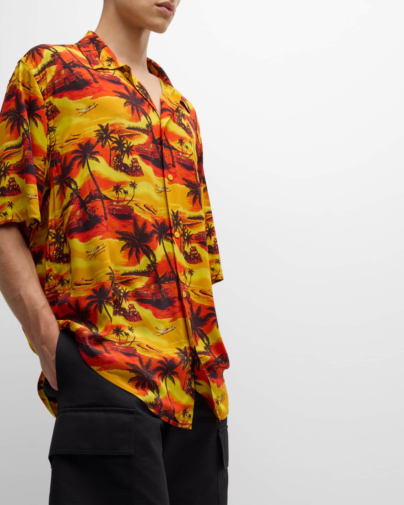 Balenciaga hawaiian shirt hot sale
